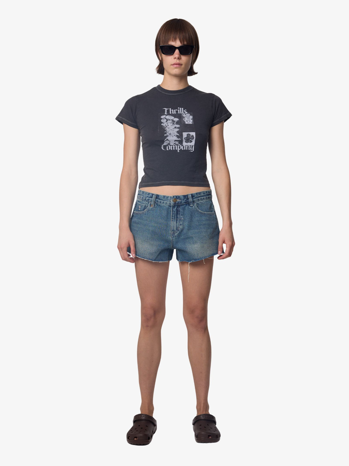Thrills Lola Low Rise Baggy Shorts | VINTAGE GARAGE BLUE