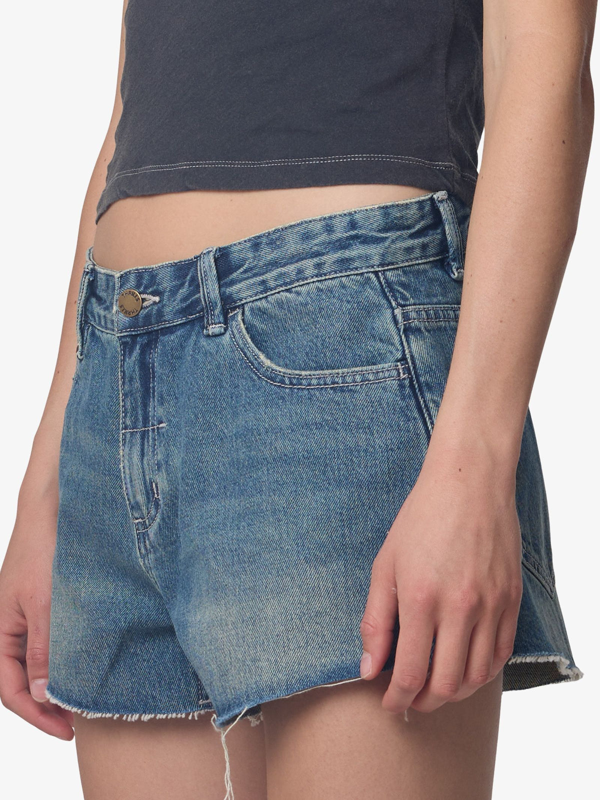 Thrills Lola Low Rise Baggy Shorts | VINTAGE GARAGE BLUE
