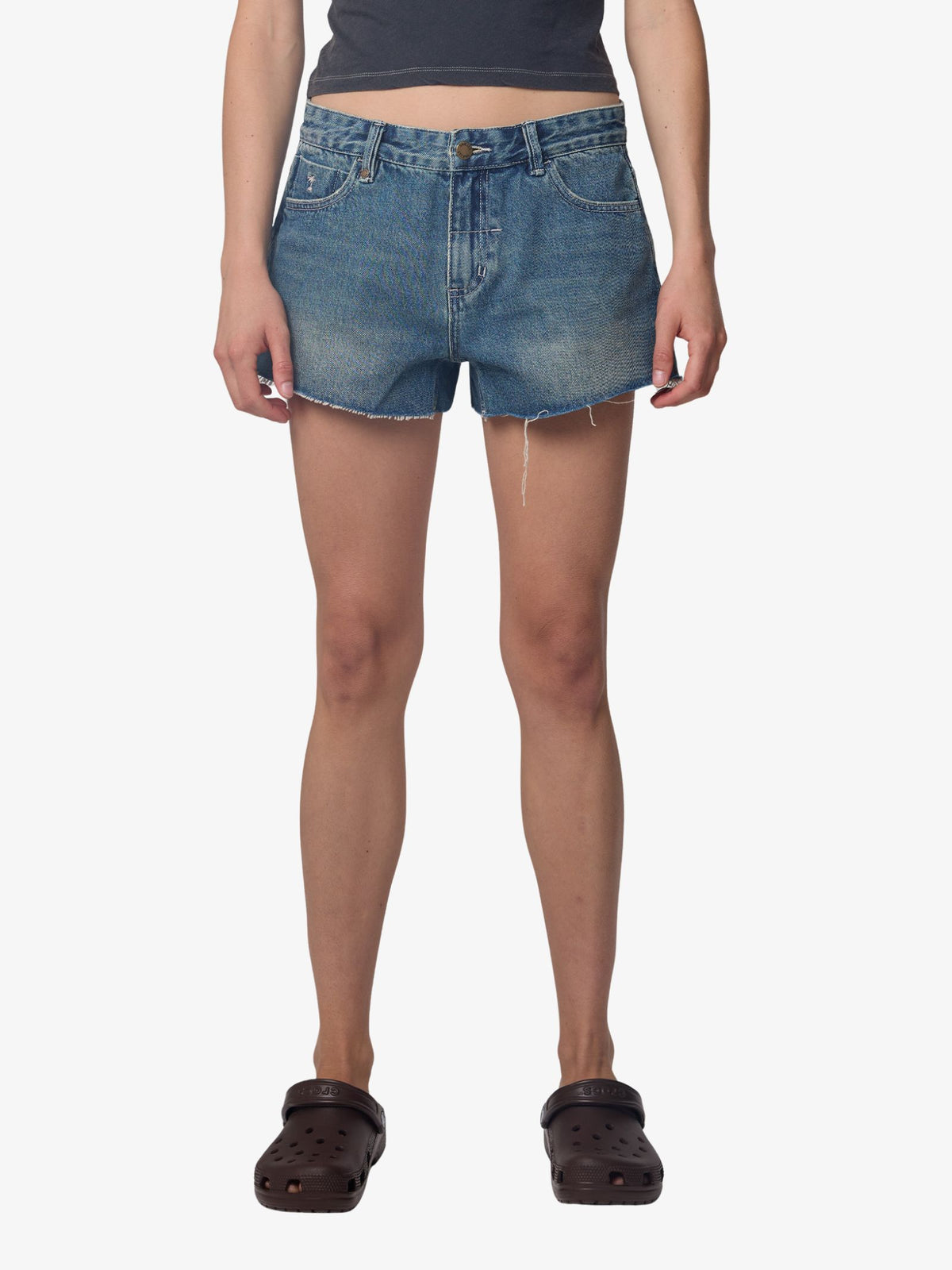 Thrills Lola Low Rise Baggy Shorts | VINTAGE GARAGE BLUE