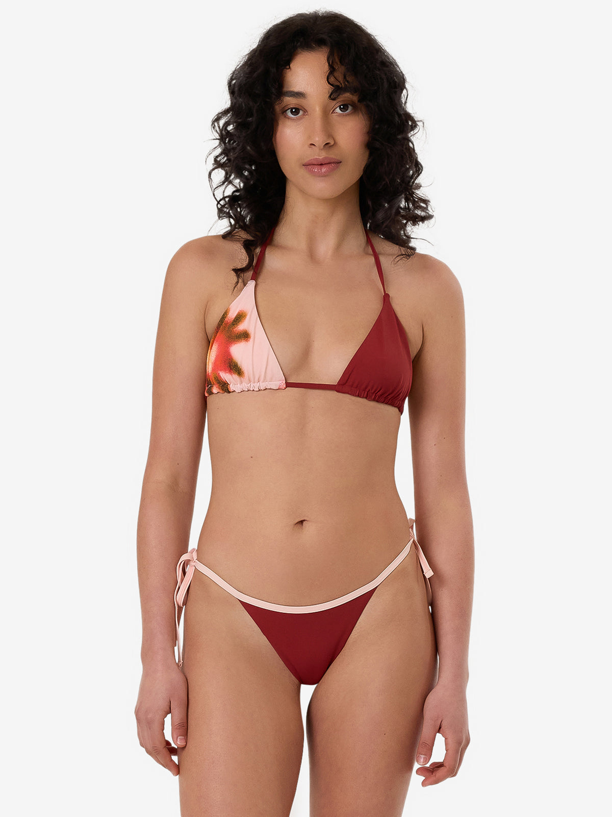 Thrills Ember String Bikini Bottom | Crimson