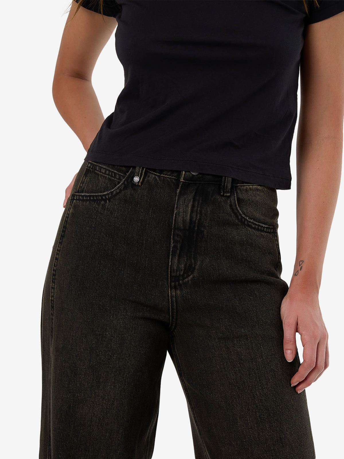 Thrills Ashton Jean | DIRTY OLIVE BLACK