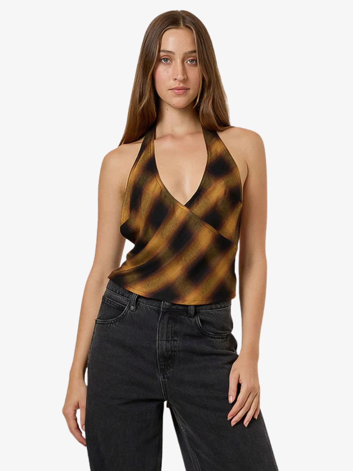 Thrills Lost Signal Halter Top | BRONZE