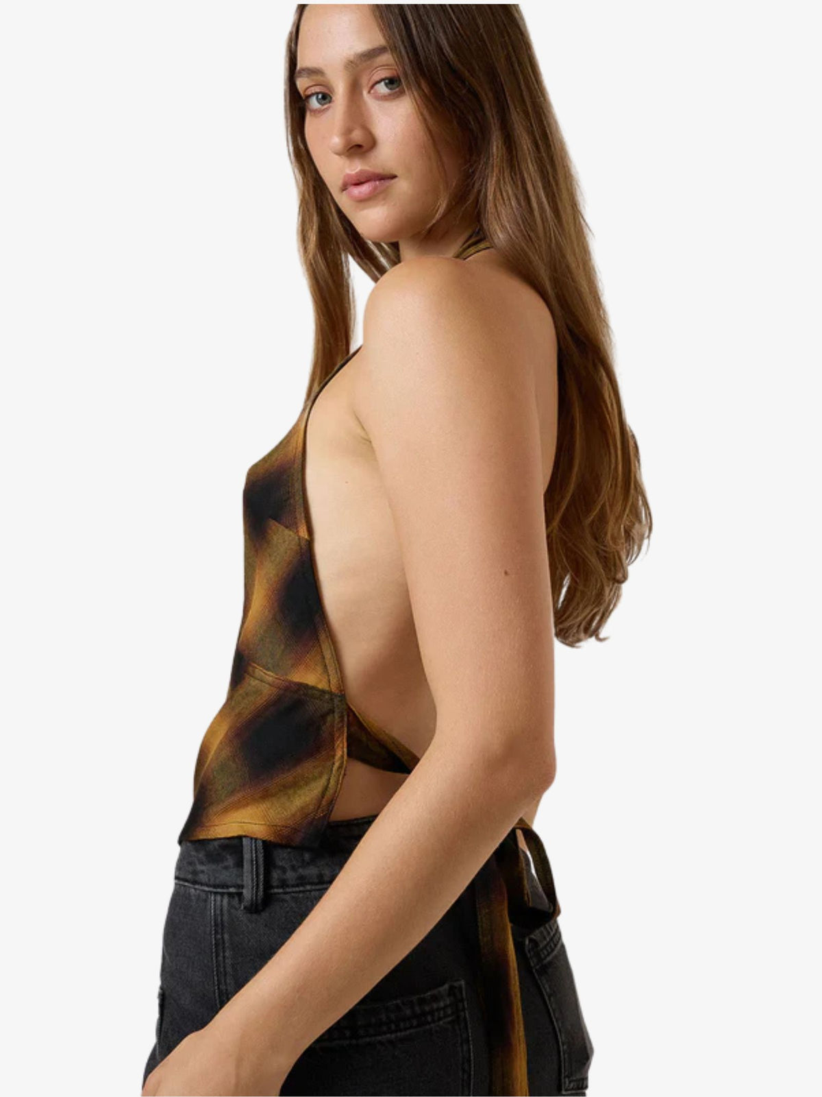 Thrills Lost Signal Halter Top | BRONZE