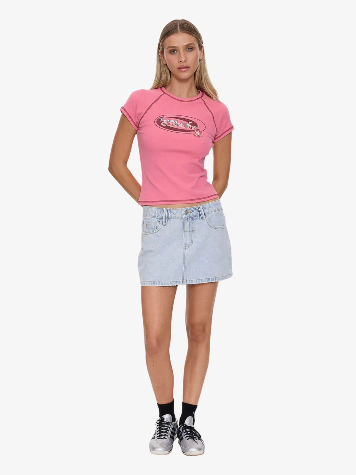 Thrills Track Record Raglan Club Tee | Gum