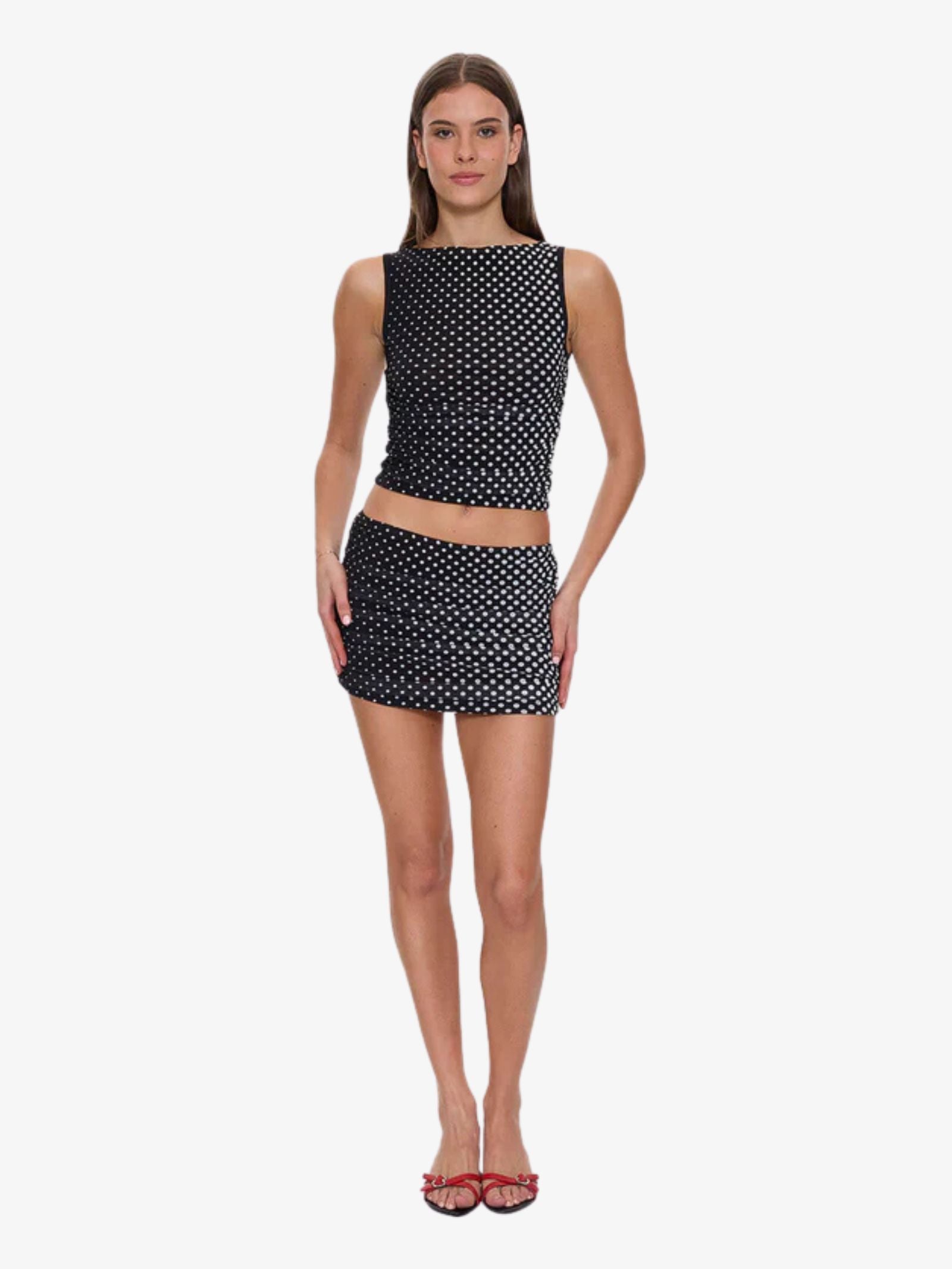 Disconnect Mesh Mini Skirt