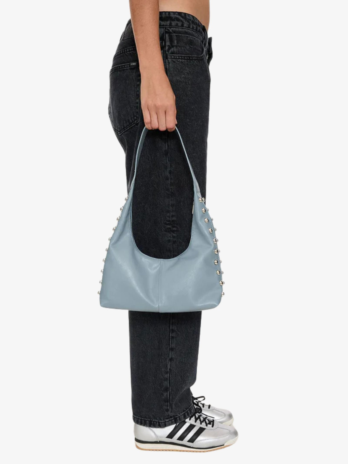 Thrills Wild Side Studded Mini Shoulder Bag | Dark Grey Blue