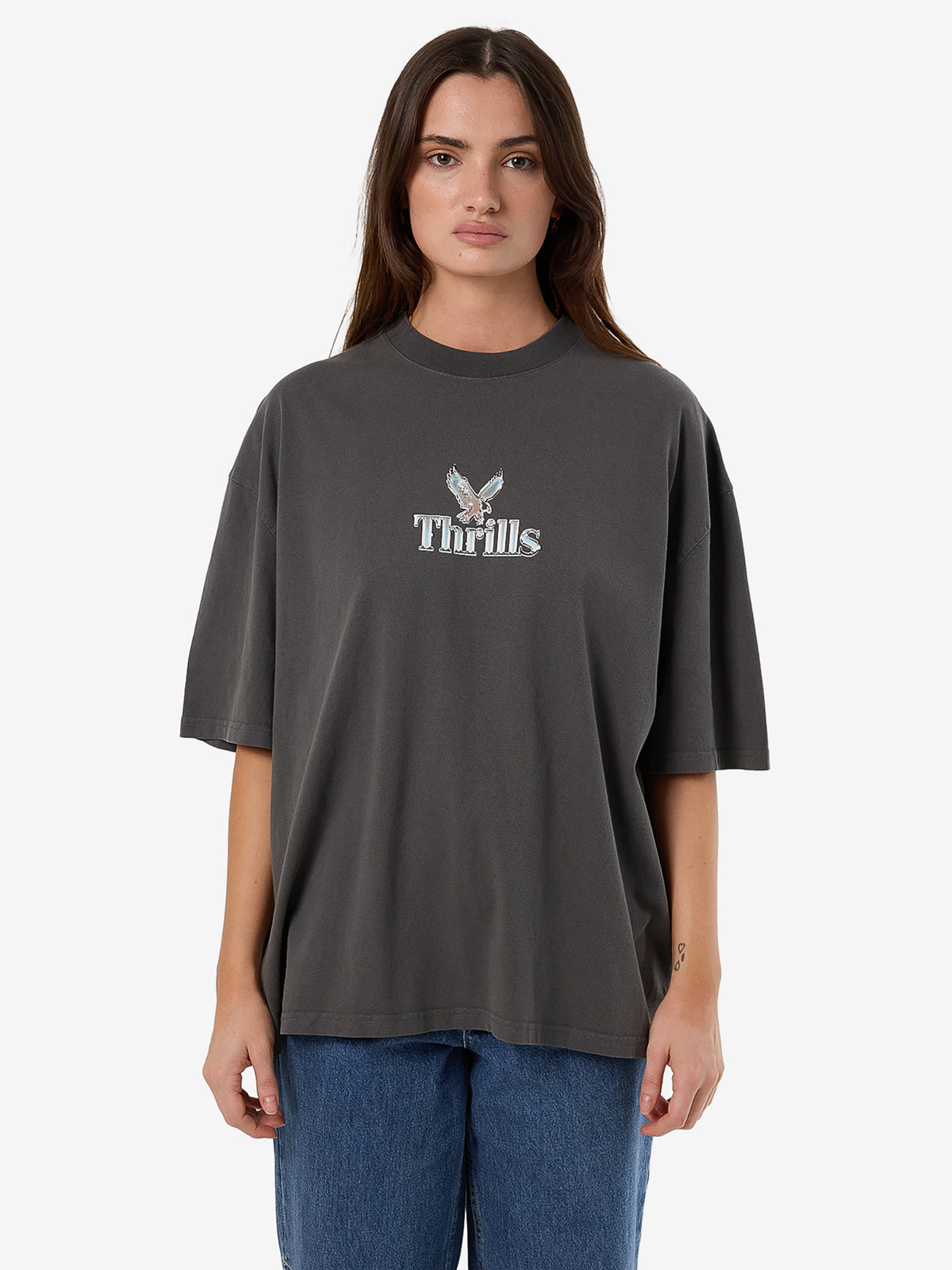 Thrills Strength and Glory Oversized Tee | MERCH BLACK