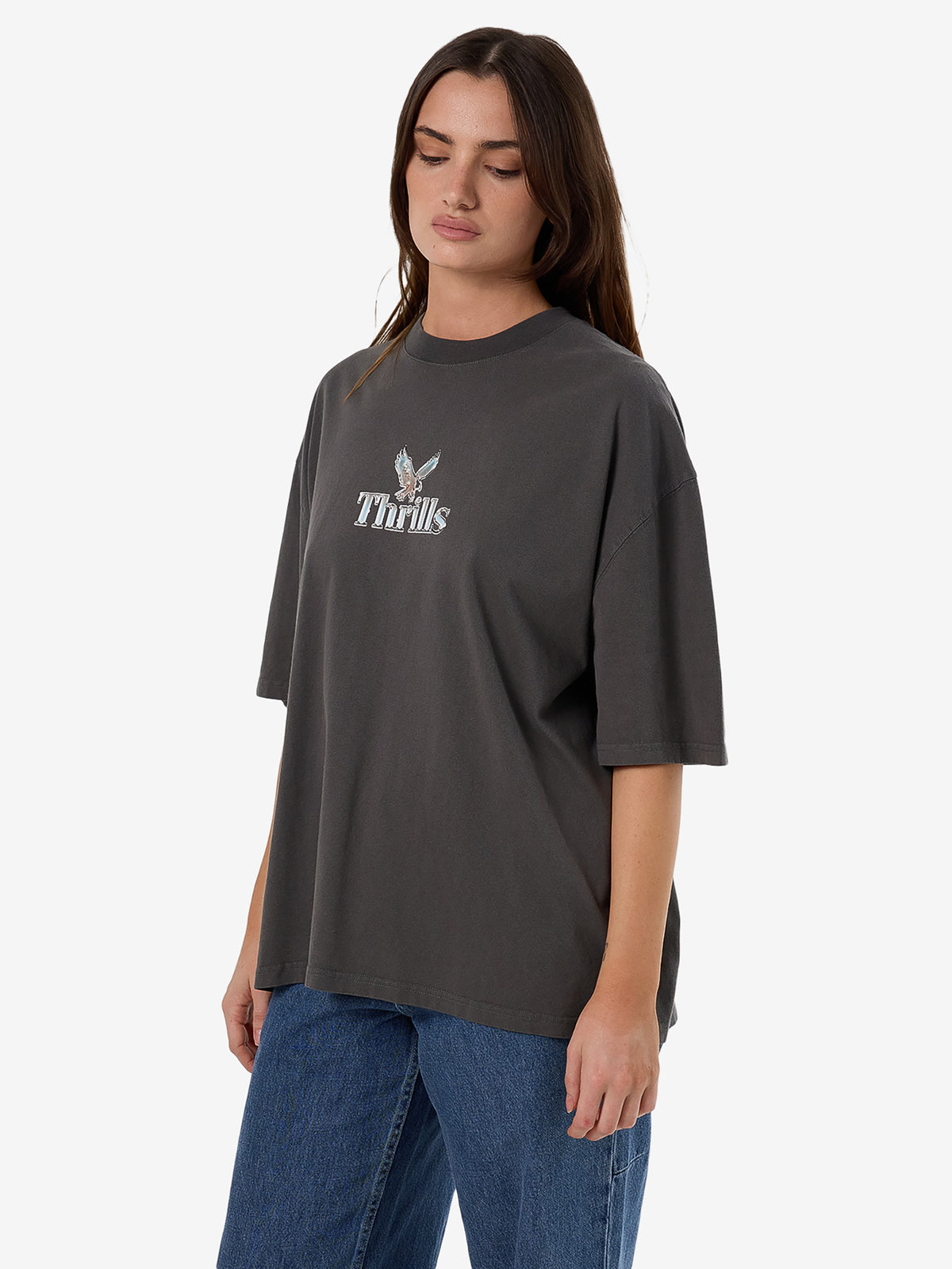 Thrills Strength and Glory Oversized Tee | MERCH BLACK