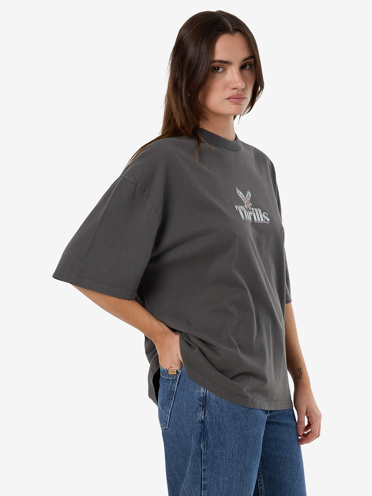 Thrills Strength and Glory Oversized Tee | MERCH BLACK