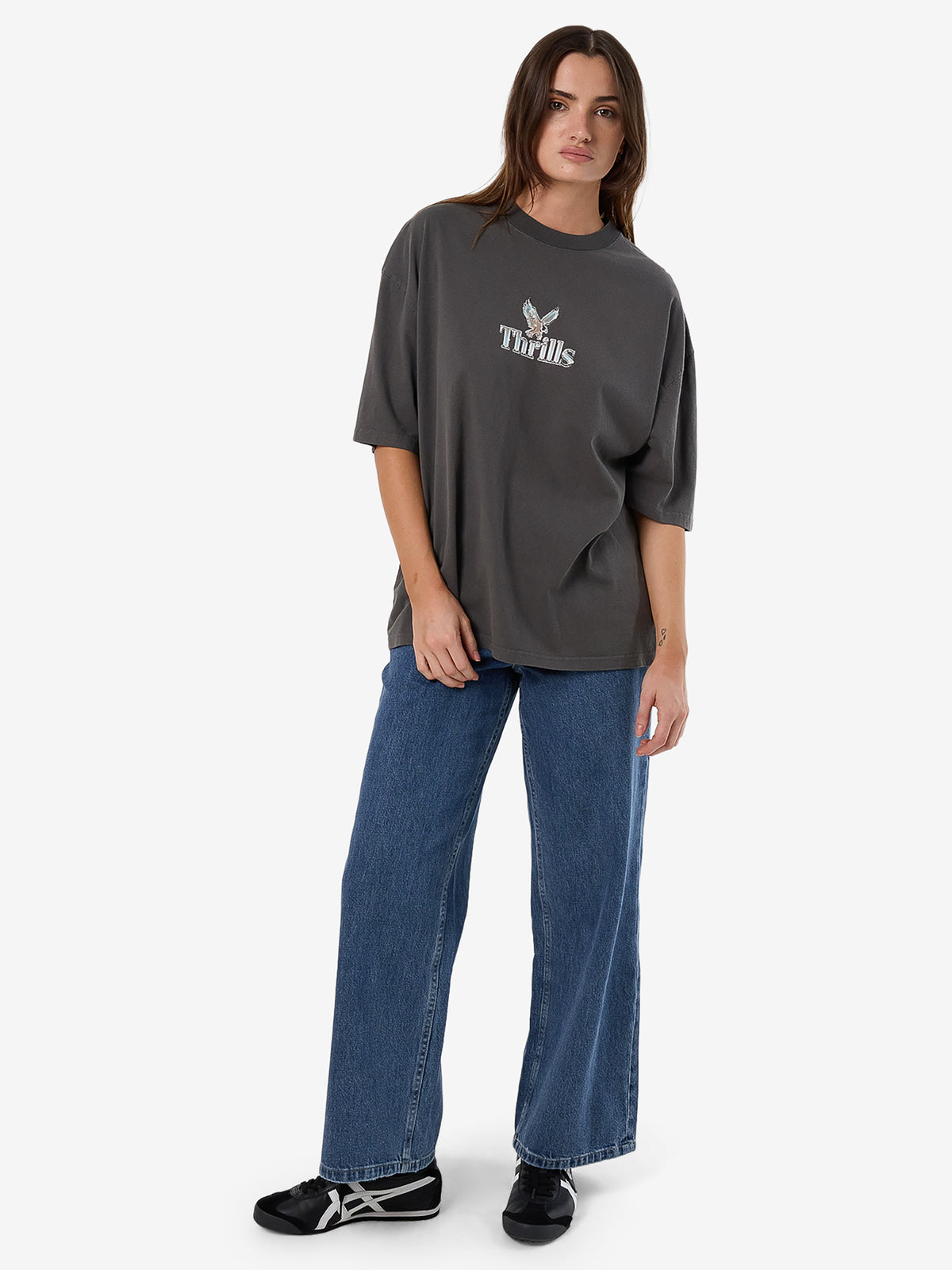 Thrills Strength and Glory Oversized Tee | MERCH BLACK