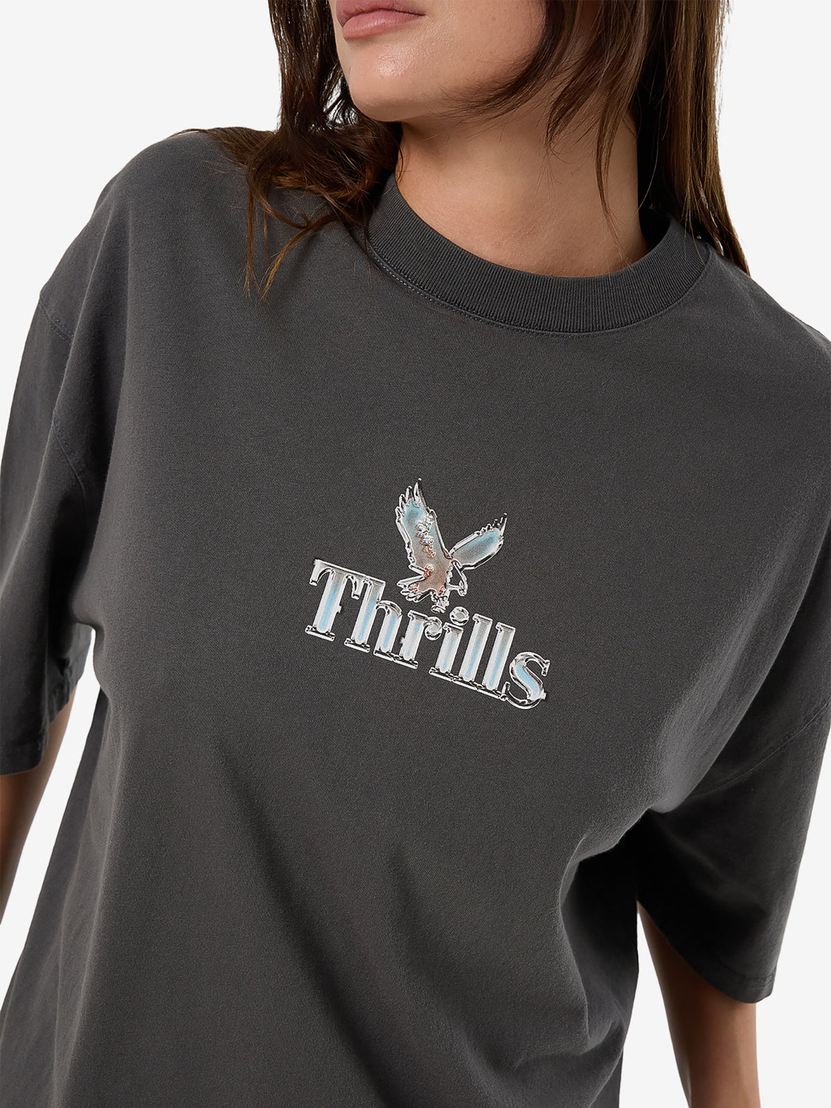 Thrills Strength and Glory Oversized Tee | MERCH BLACK