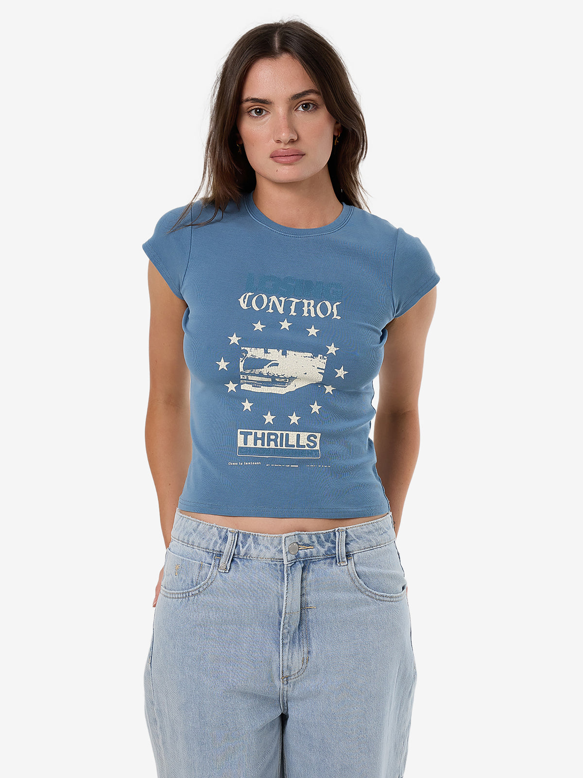 Thrills Losing Control Club Tee | Storm Blue