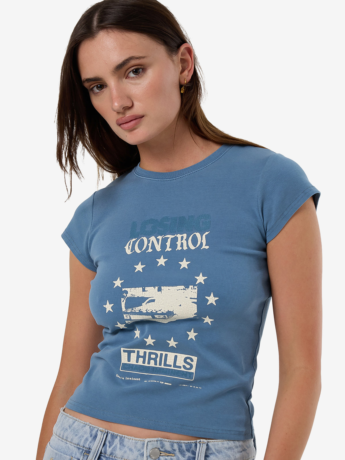 Thrills Losing Control Club Tee | Storm Blue