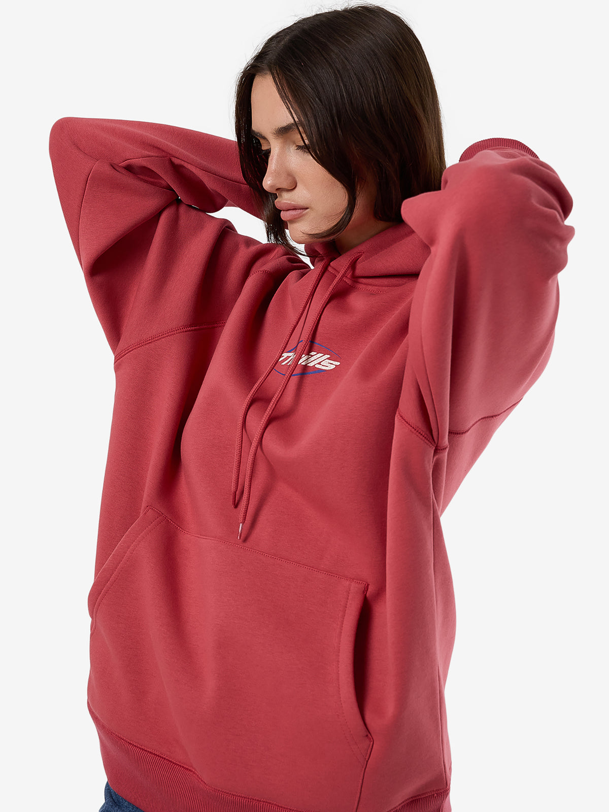 Thrills Fortune Flavours Raglan Hood | Redwood