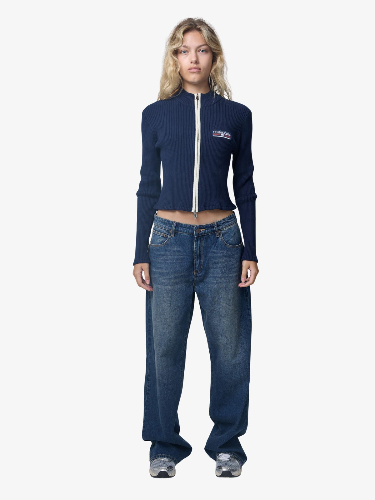 West Hollywood Sweat Club 1995 Tennis Club Knitted Jacket | NAVY