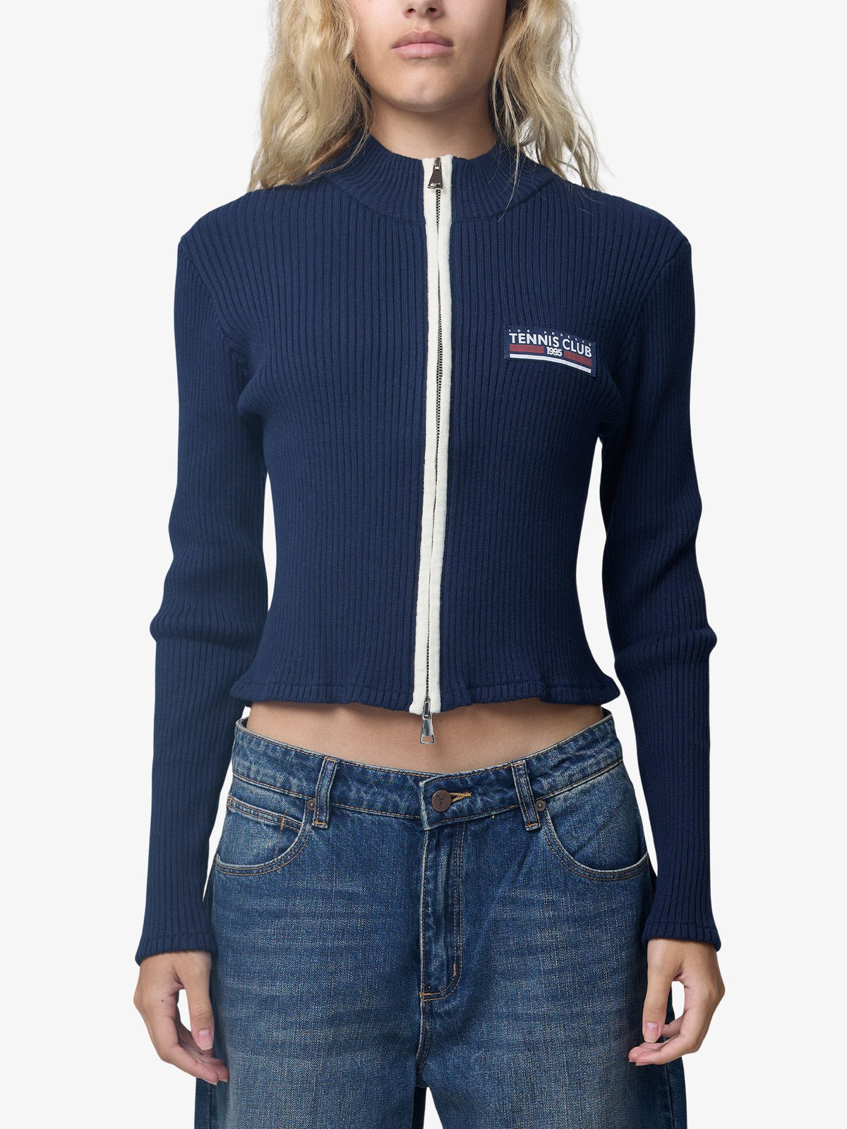 West Hollywood Sweat Club 1995 Tennis Club Knitted Jacket | NAVY