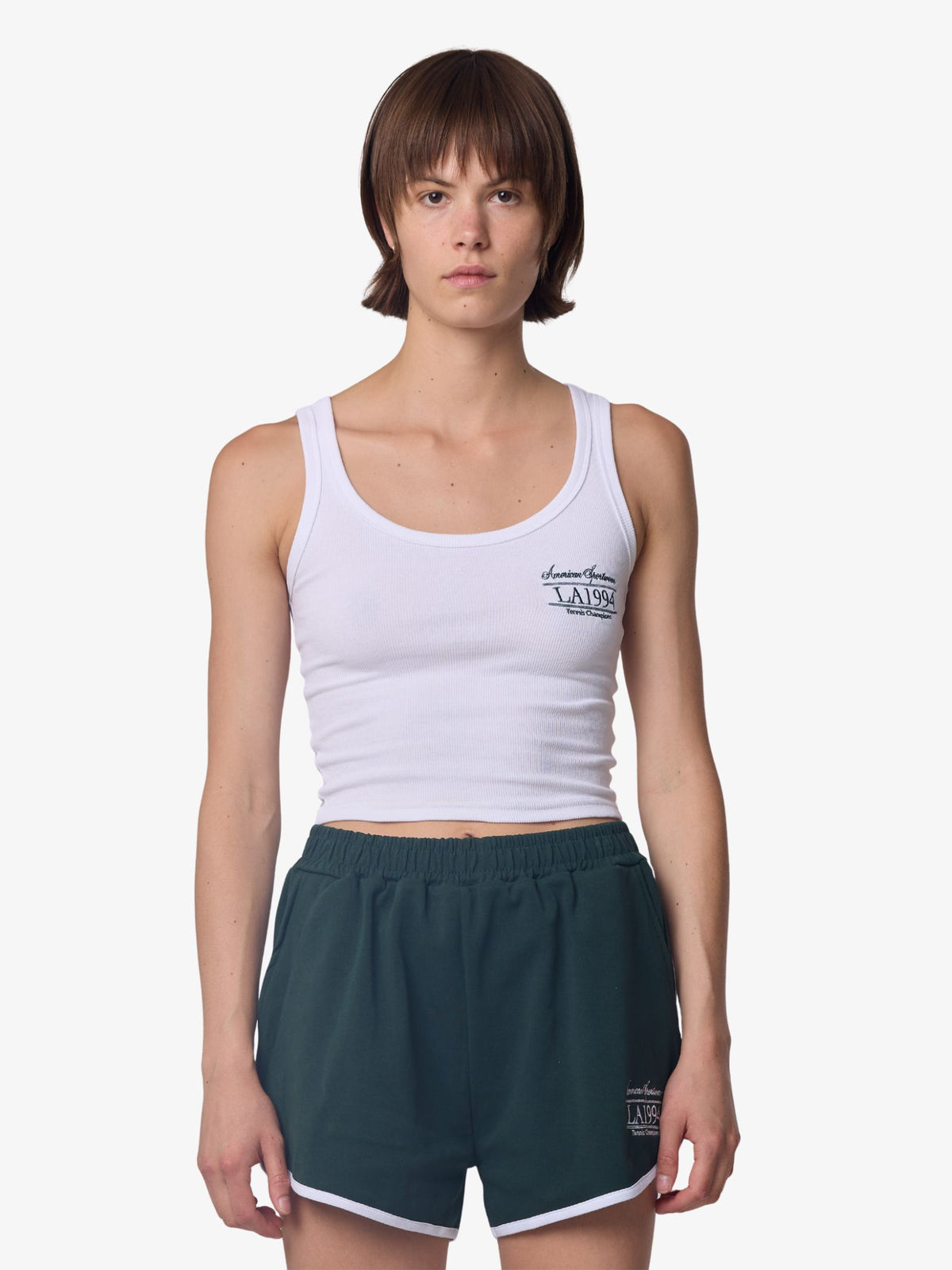 West Hollywood Sweat Club American Sportswear Ribbed Tank | WHITE