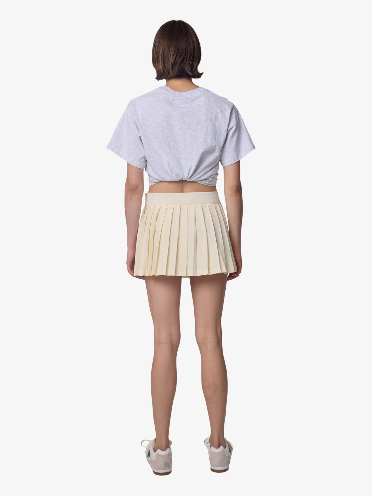 West Hollywood Sweat Club American Sportswear Pleated Skirt | CREAM