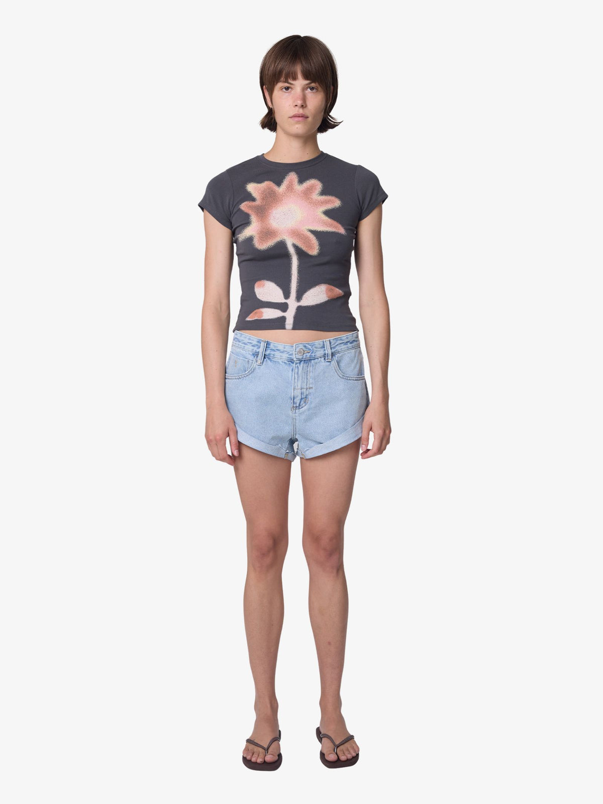 Thrills Remi Rolled Low Rise Baggy Short | SERENITY BLUE