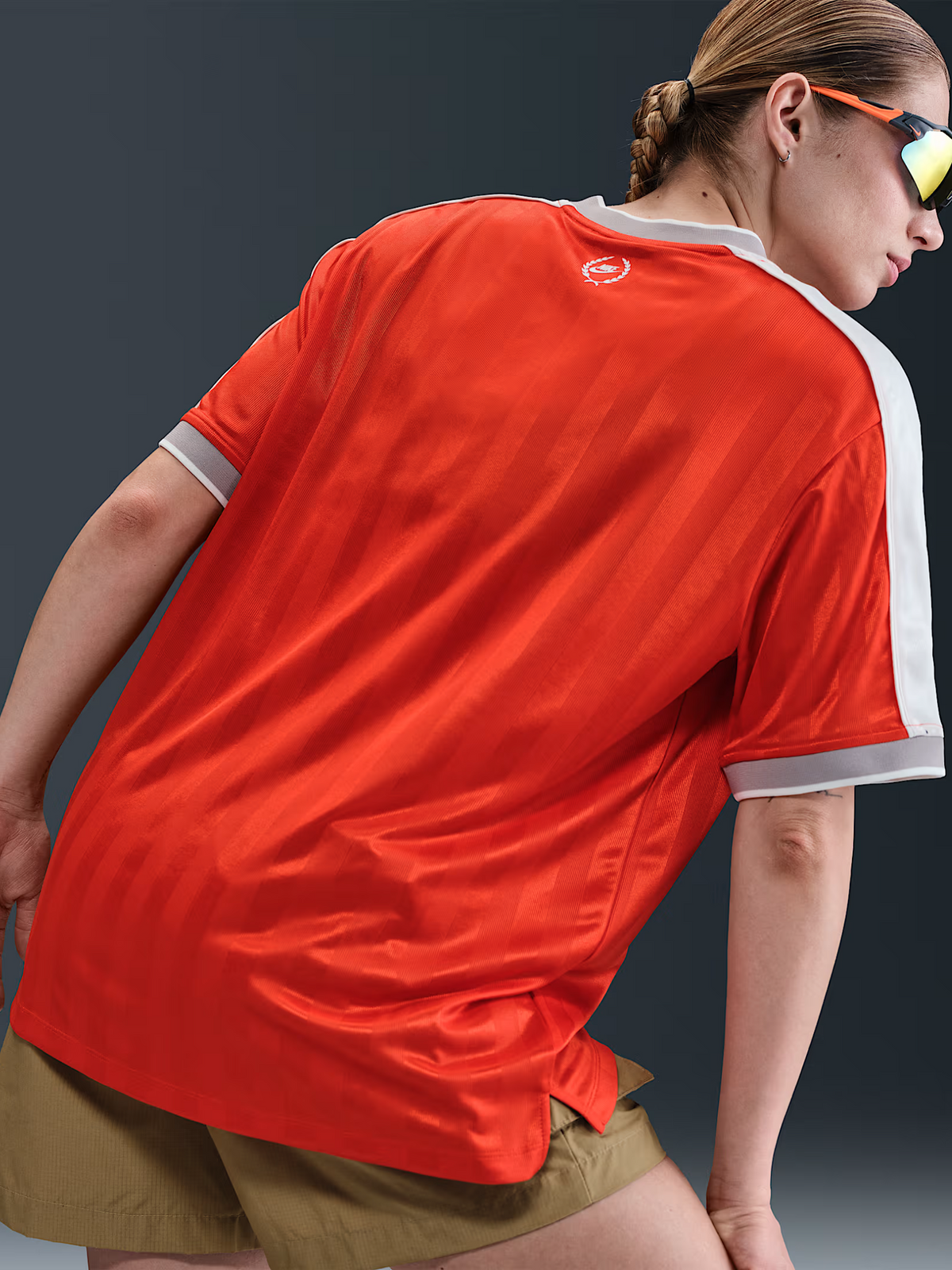 Nike NSW V-Neck Jersey Top | Pcnte Rd/Sl/Mdnt Nvy/Sl