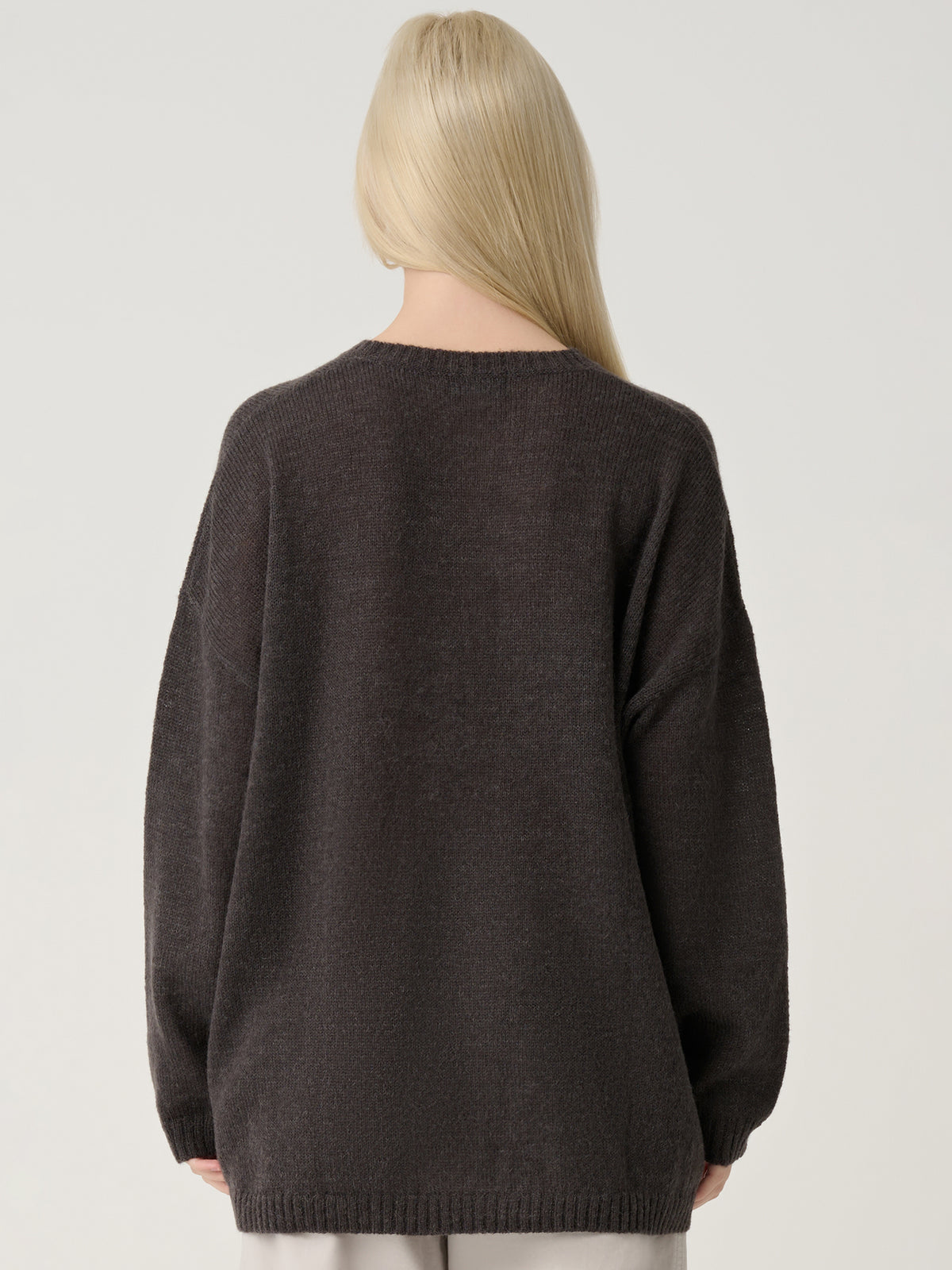 Xgirl Tribal Butterfly Oversize Knit | Grey Marle