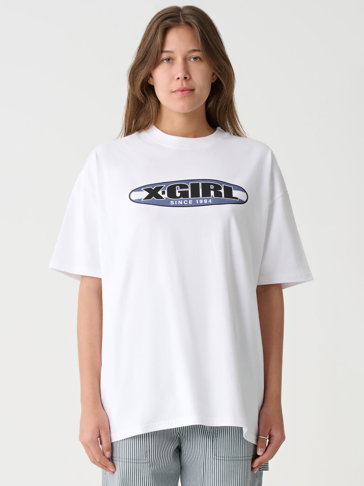 Xgirl Contrast Oval Tee | White