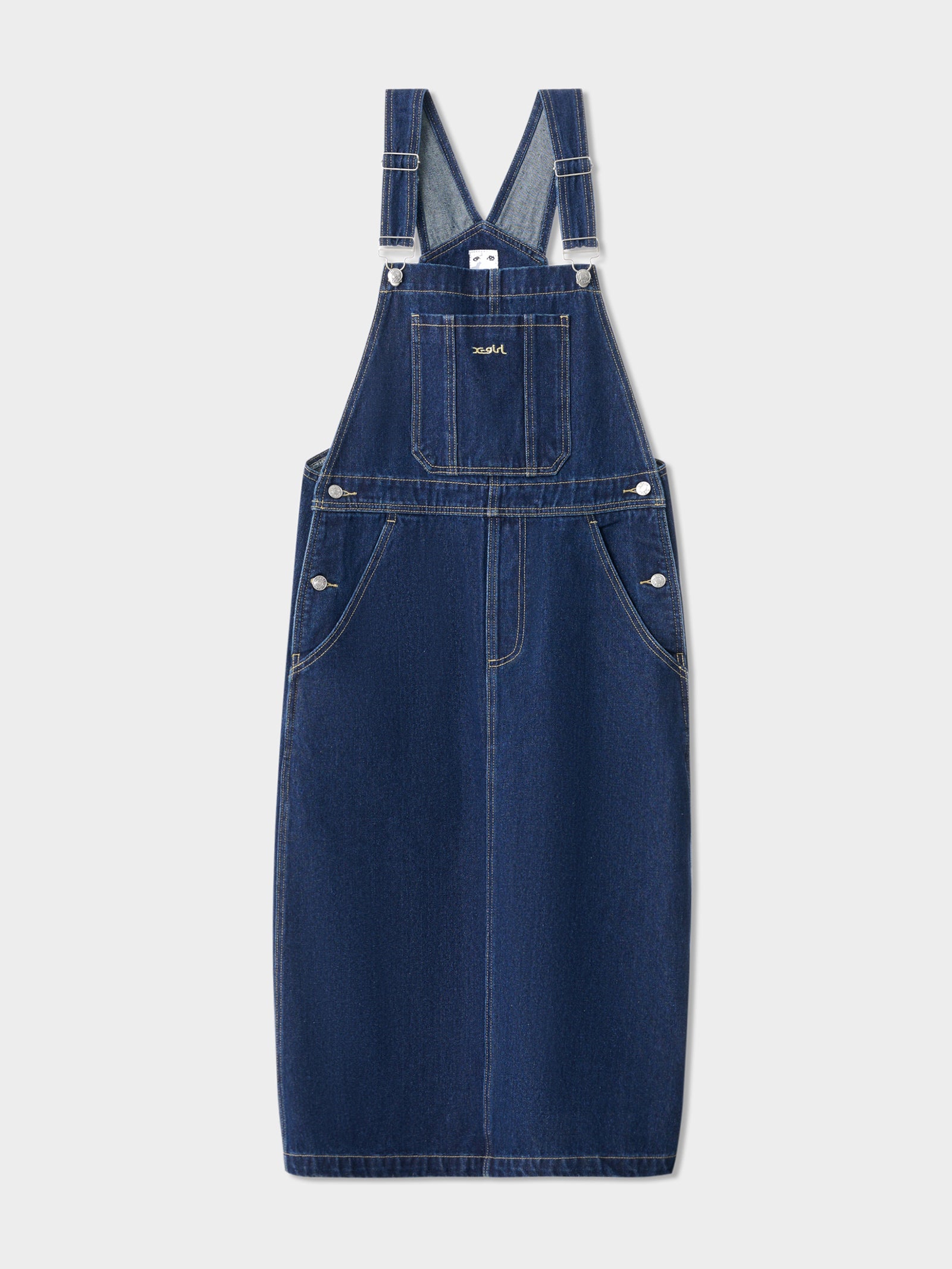 Xgirl Mills Overall Dress Dark Denim Glue Store