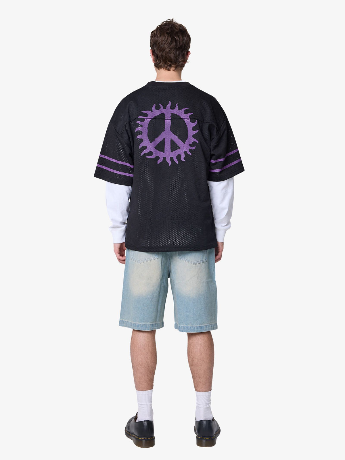 Xlarge Burning Peace Match Tee | BLACK