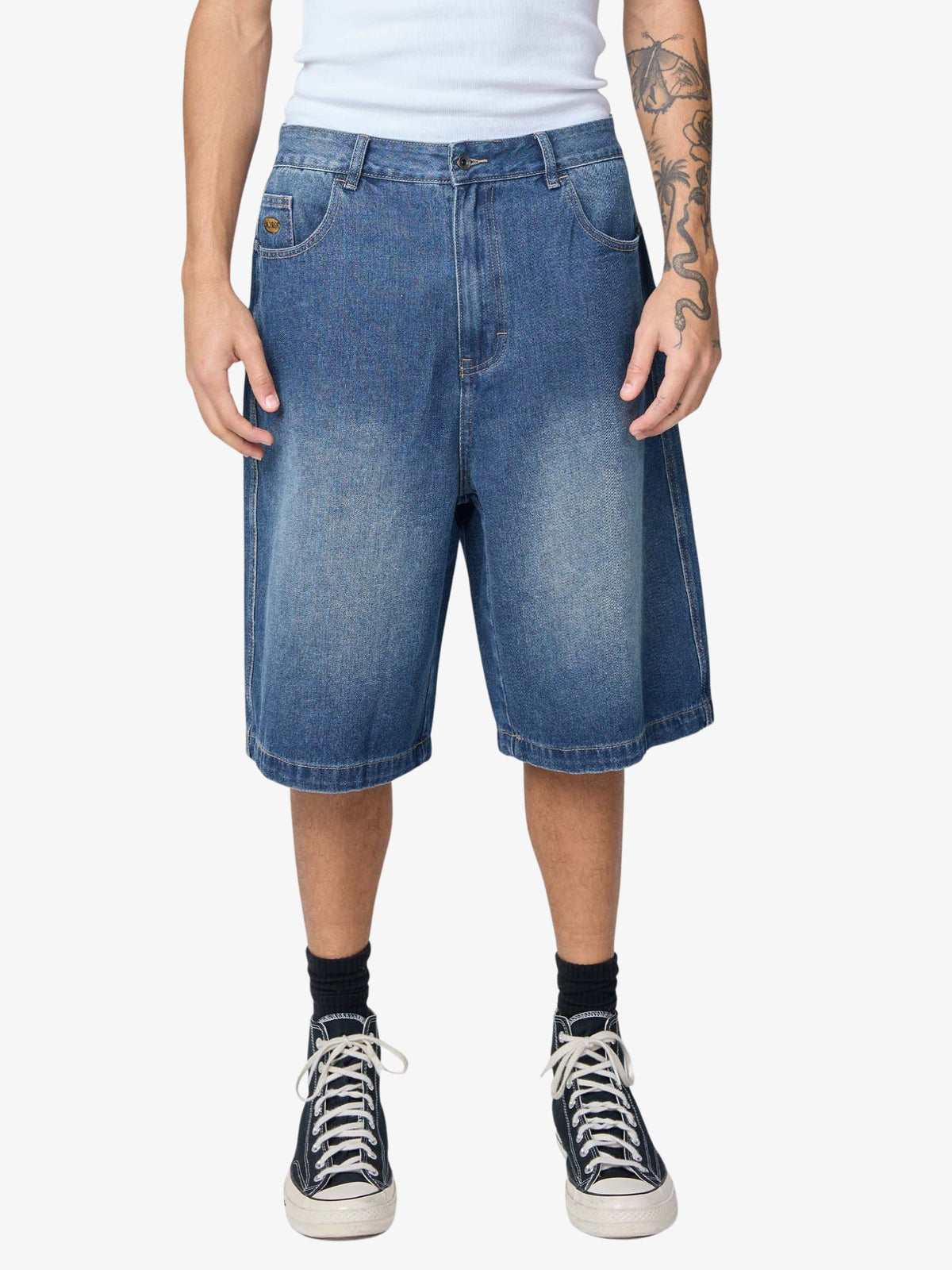 Xlarge Baggy Bull Denim 91 Shorts | Faded Blue