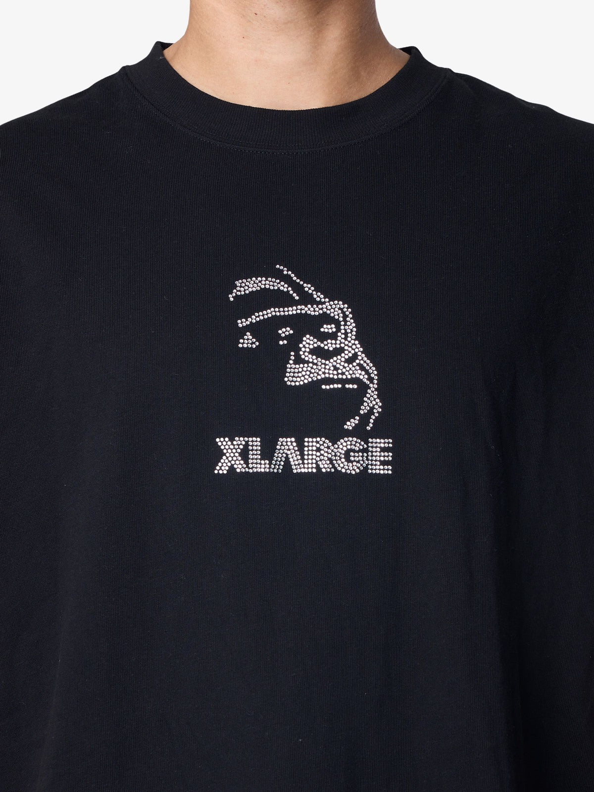 Xlarge Rhinestone Gorilla Fit Tee | Solid Black