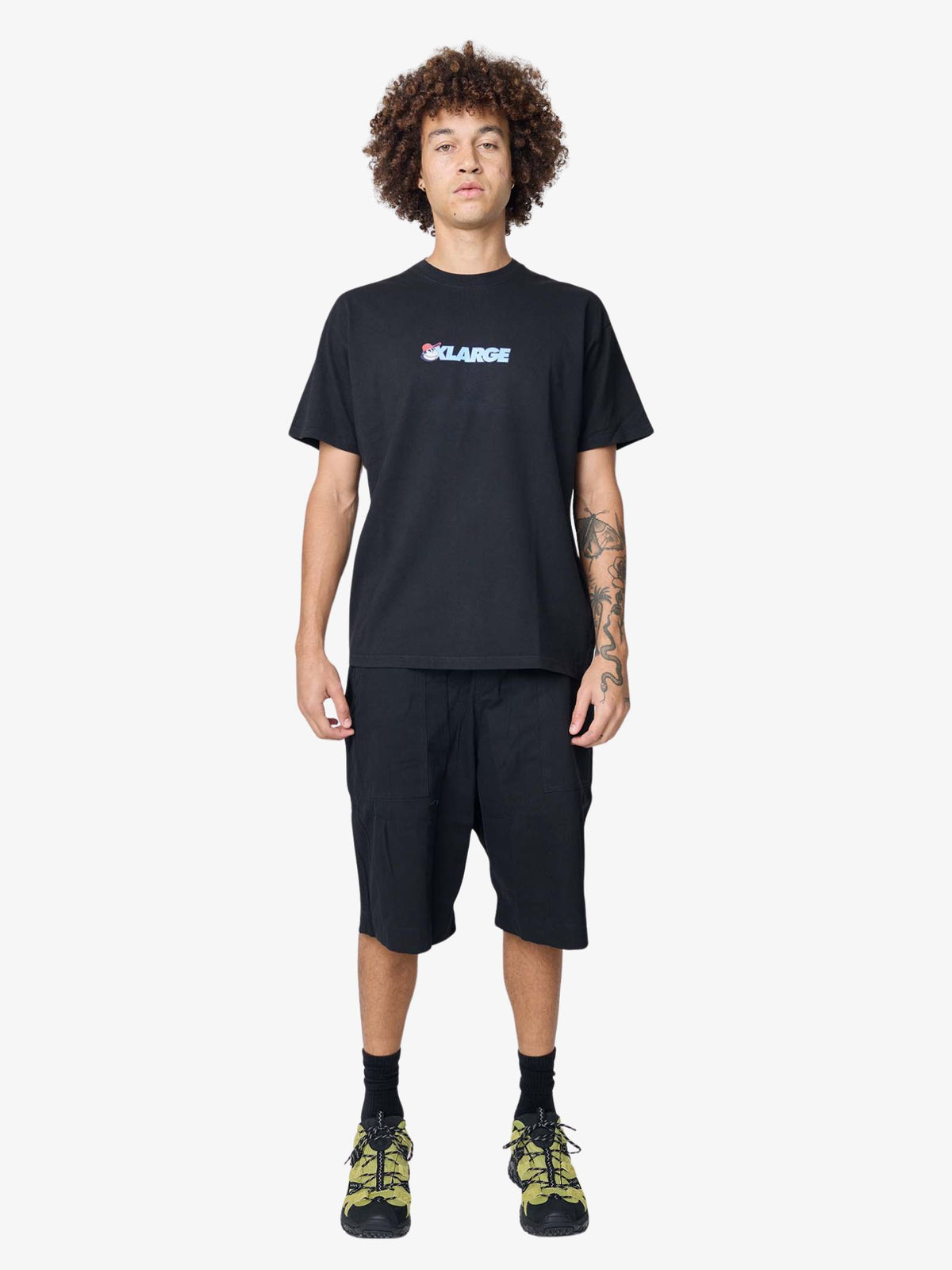 Xlarge Teach Peace Gorilla Fit Tee | Pigment Black