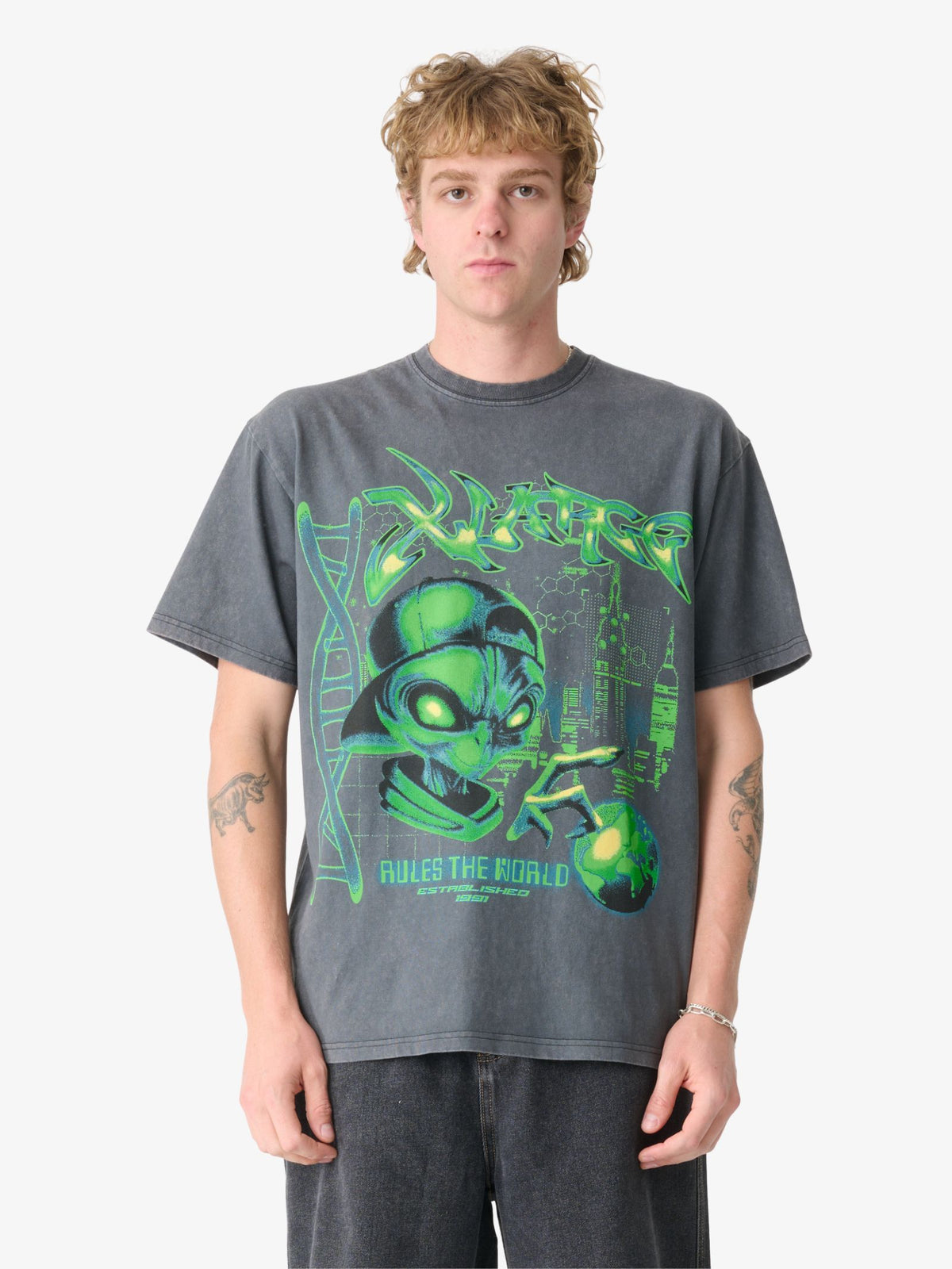 Xlarge Rules The World Ss Tee | Pigment Black