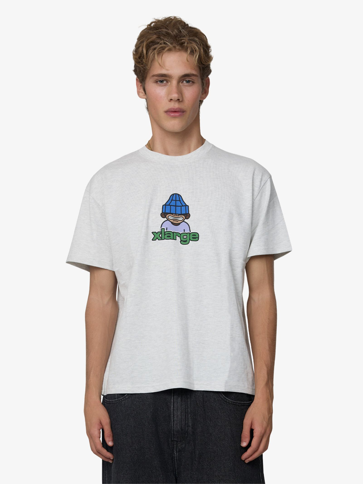 Xlarge Grin Ss Tee | Ash Heather