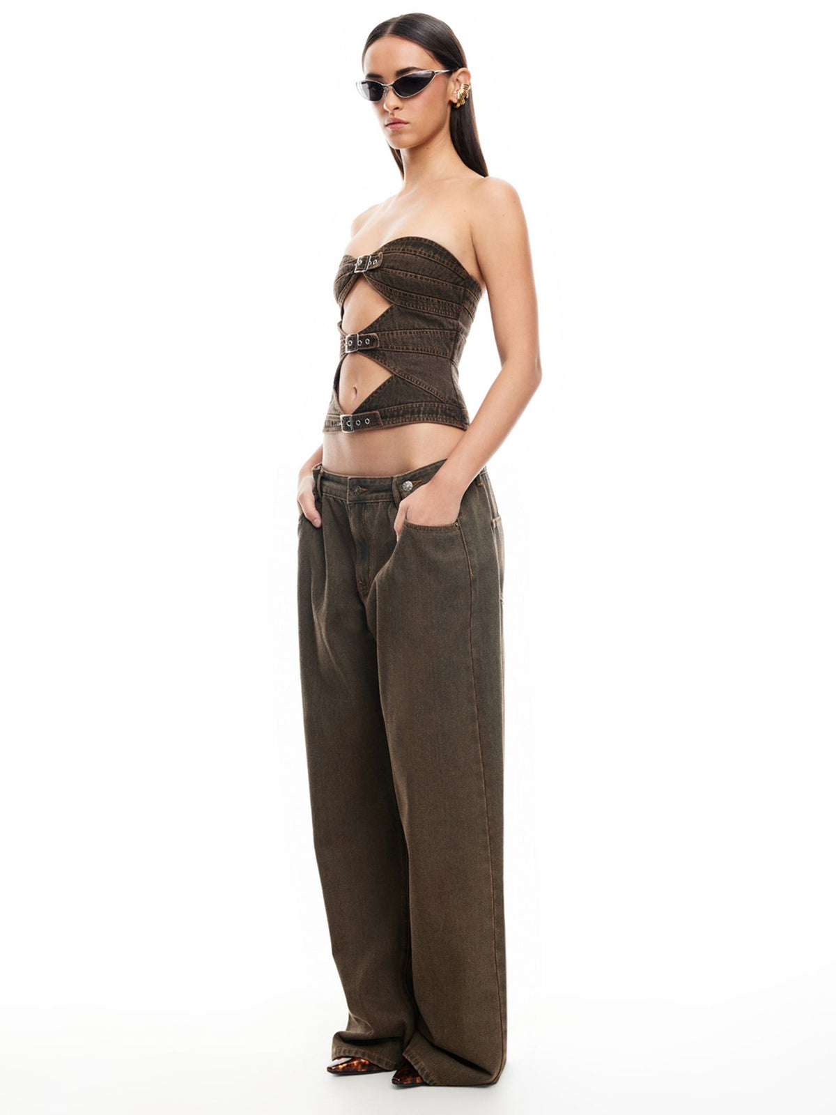 Lioness Buckle Corset | Petrol