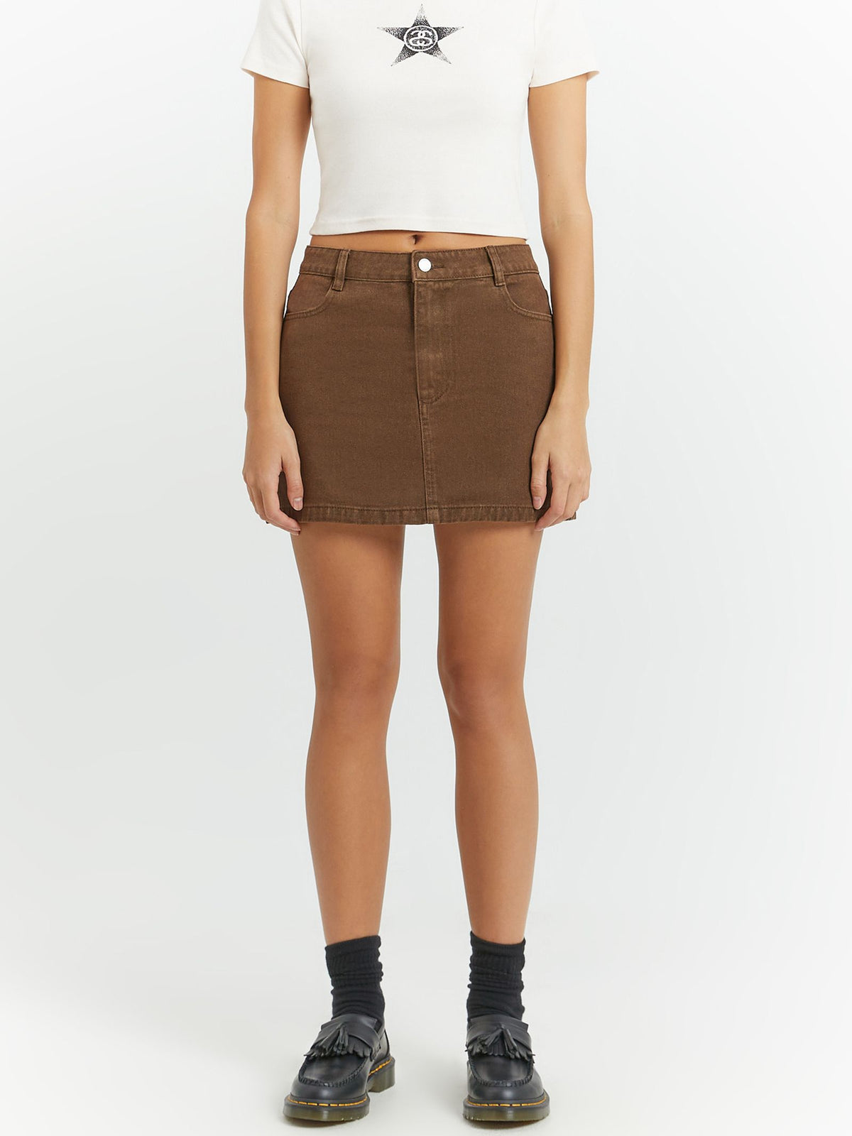Workwear Denim Mini Skirt