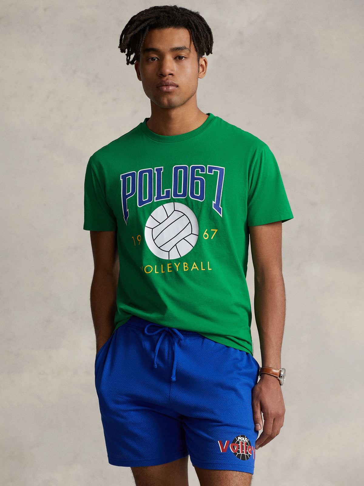 Volley 67 T-Shirt in English Green