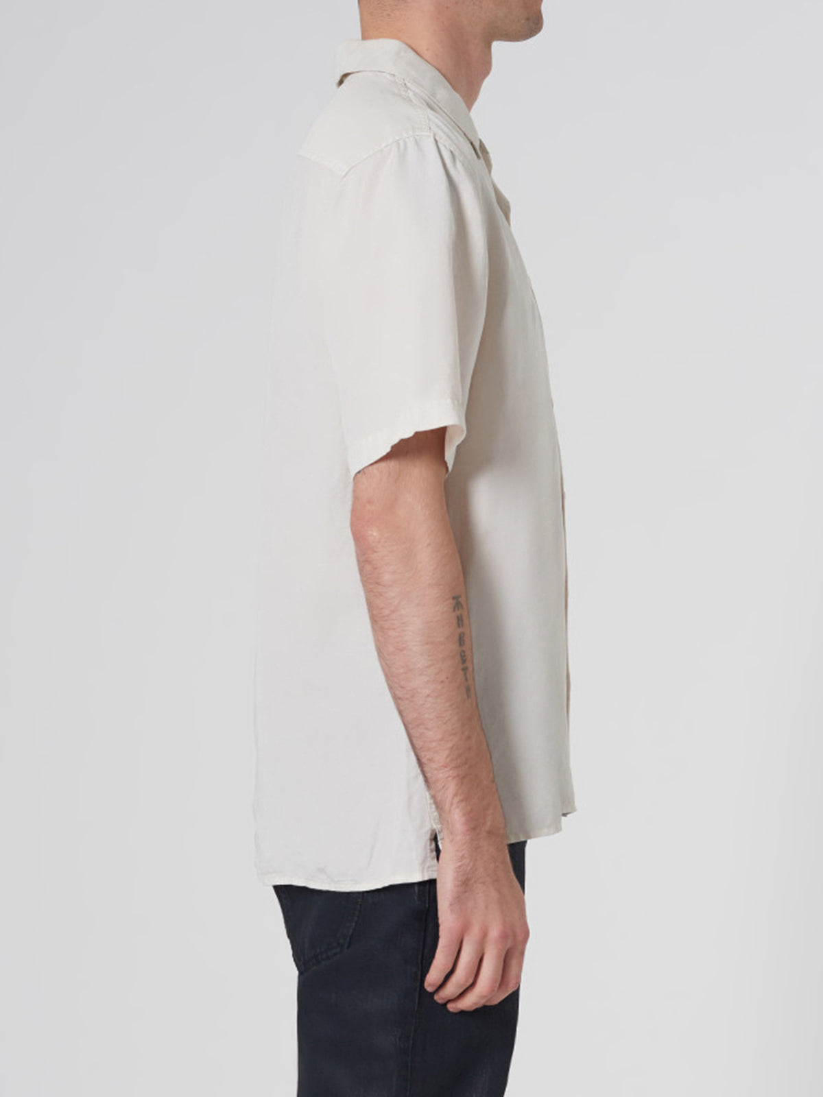 Curtis Short Sleeve Shirt in Washed Stone