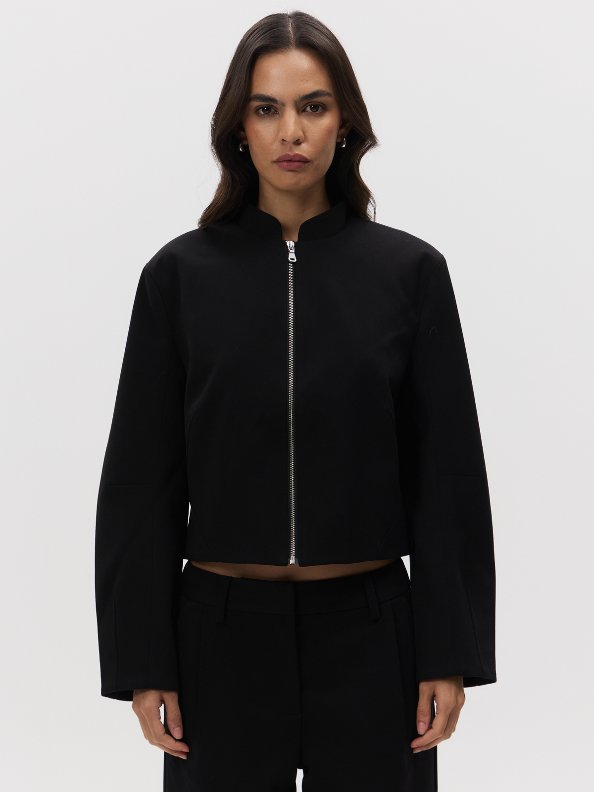 MSE Zip Front Bomber | Black