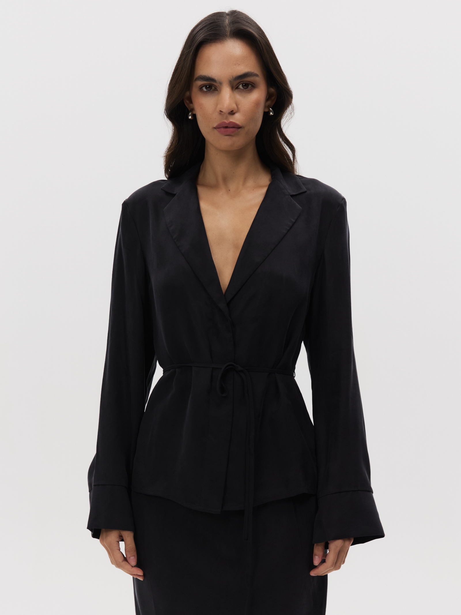 Chere Cupro Wrap Blouse