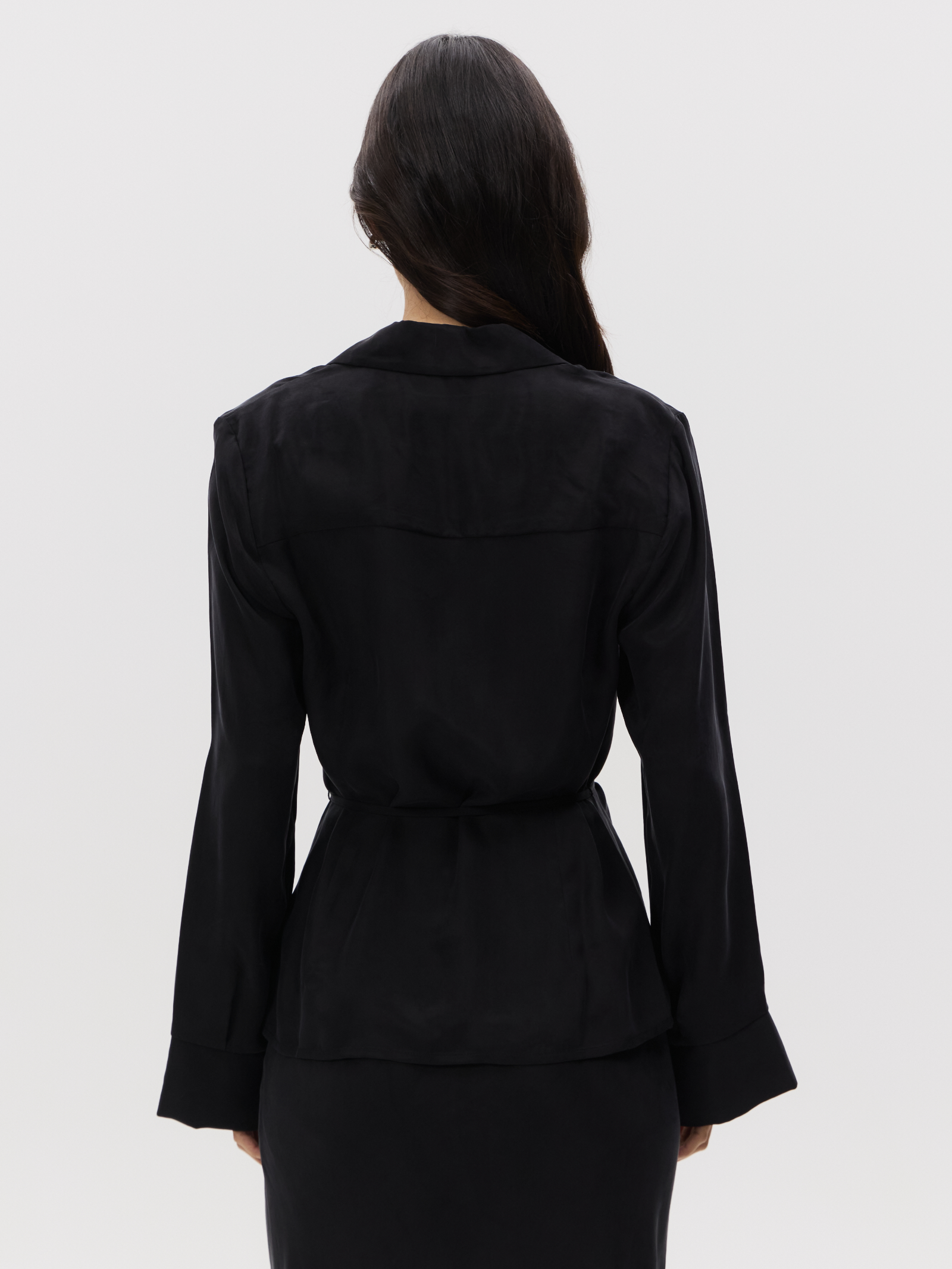 Chere Cupro Wrap Blouse