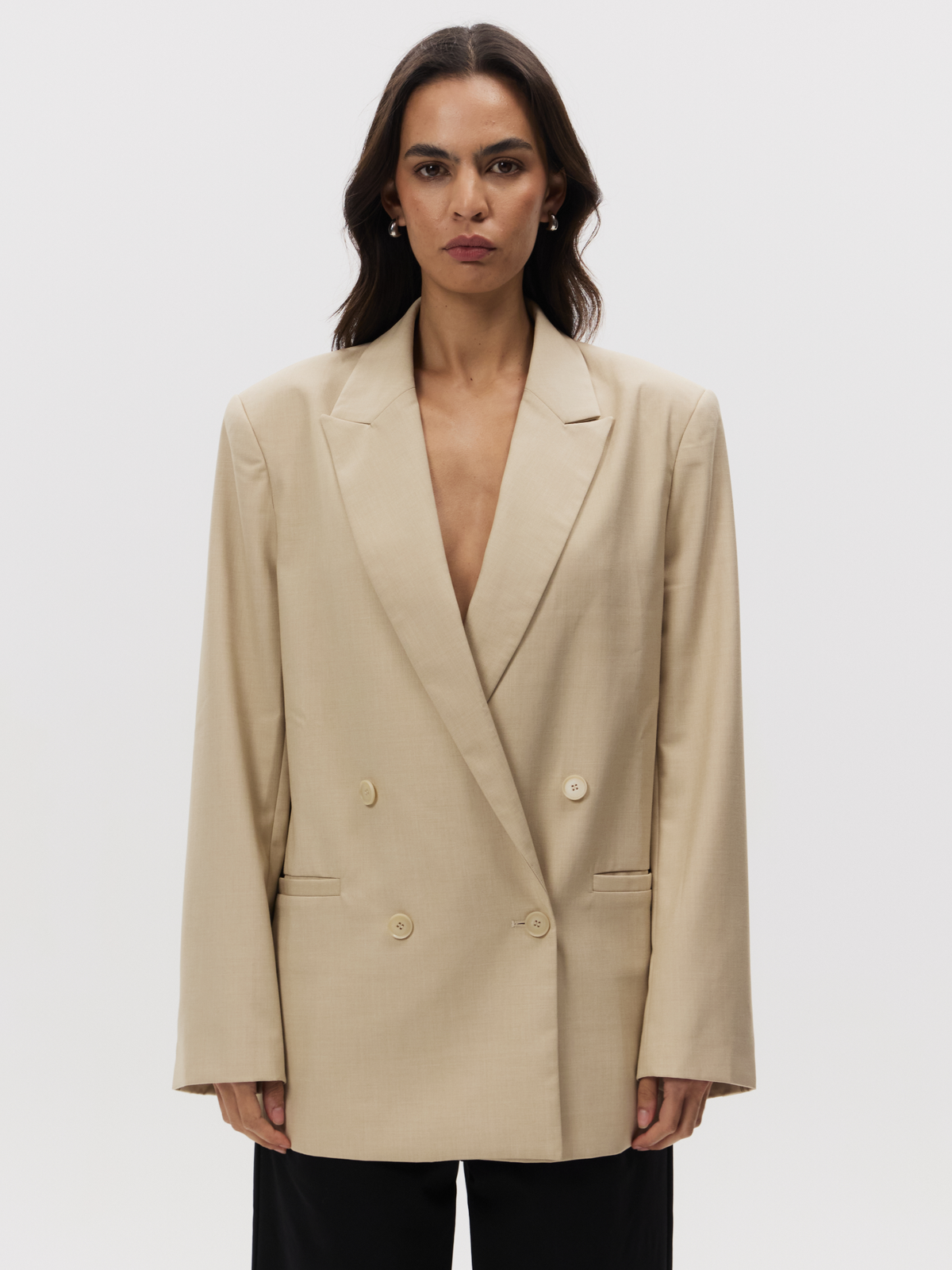 MSE Double Breasted Blazer | Natural