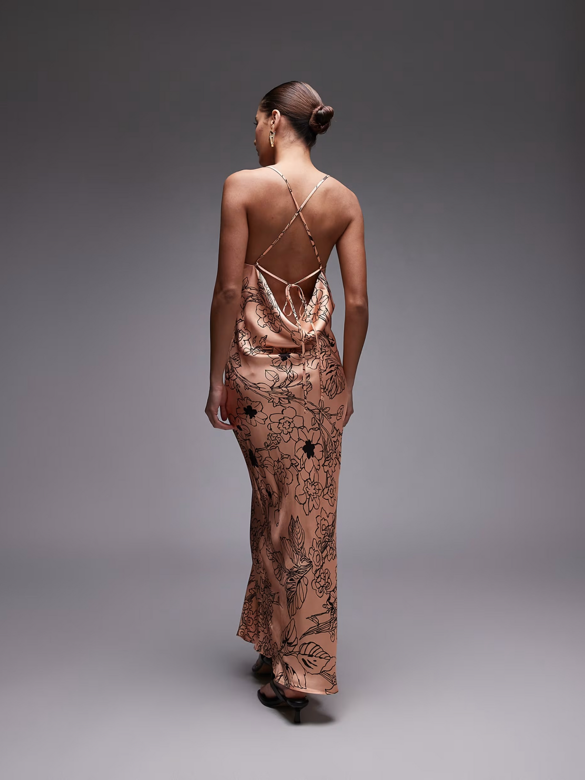 Topshop Cowl Maxi Slip Dress | Pink