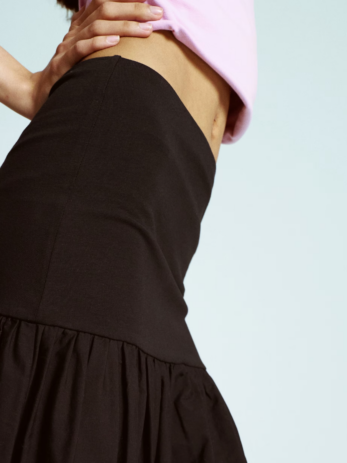 Topshop Poplin Full Skirt | Black