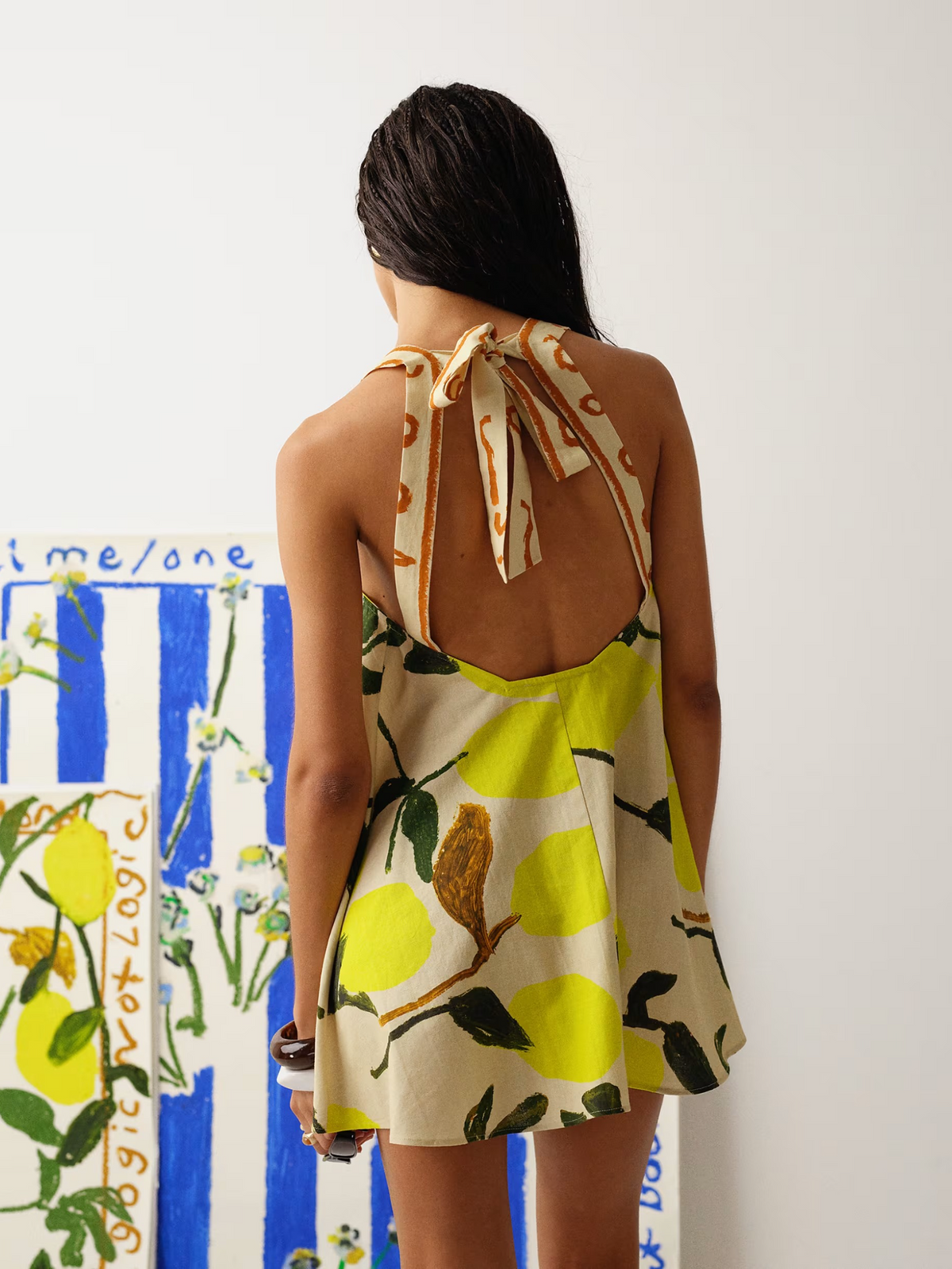 Topshop A-Line Mini Dress | Lemon Print