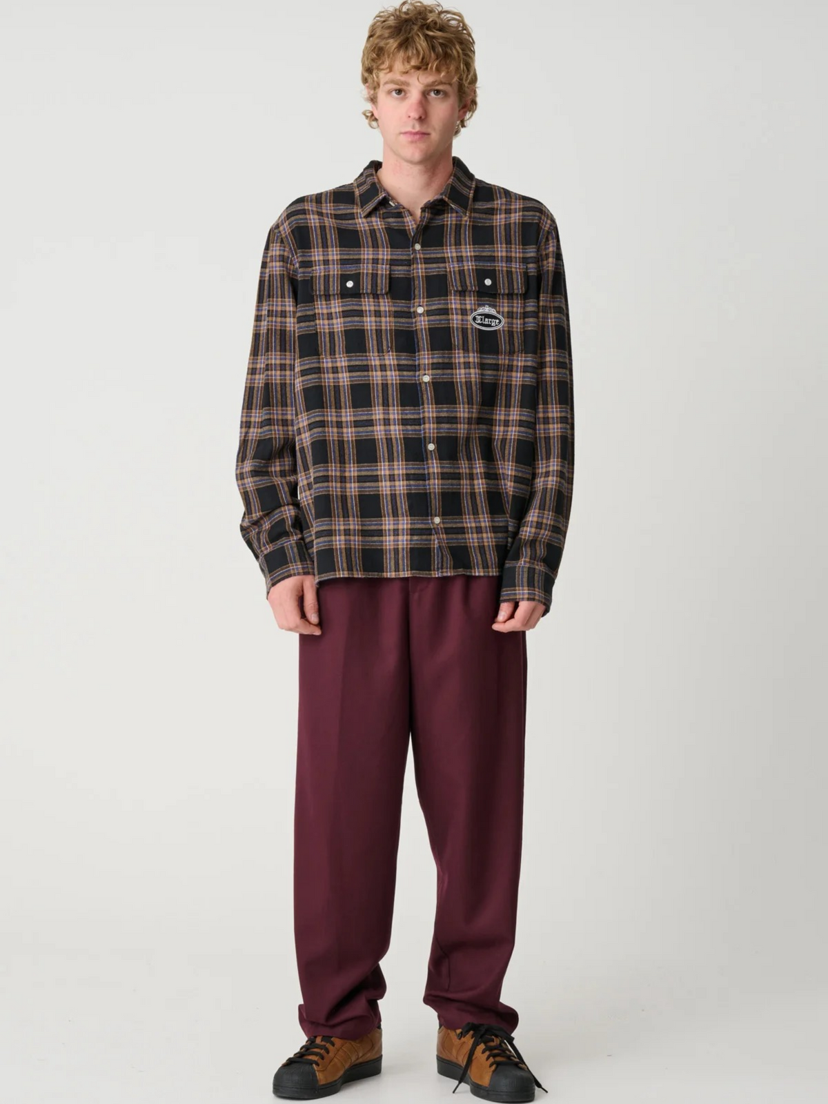 Xlarge Patch Stripe Long Sleeve Shirt | Snowmarle