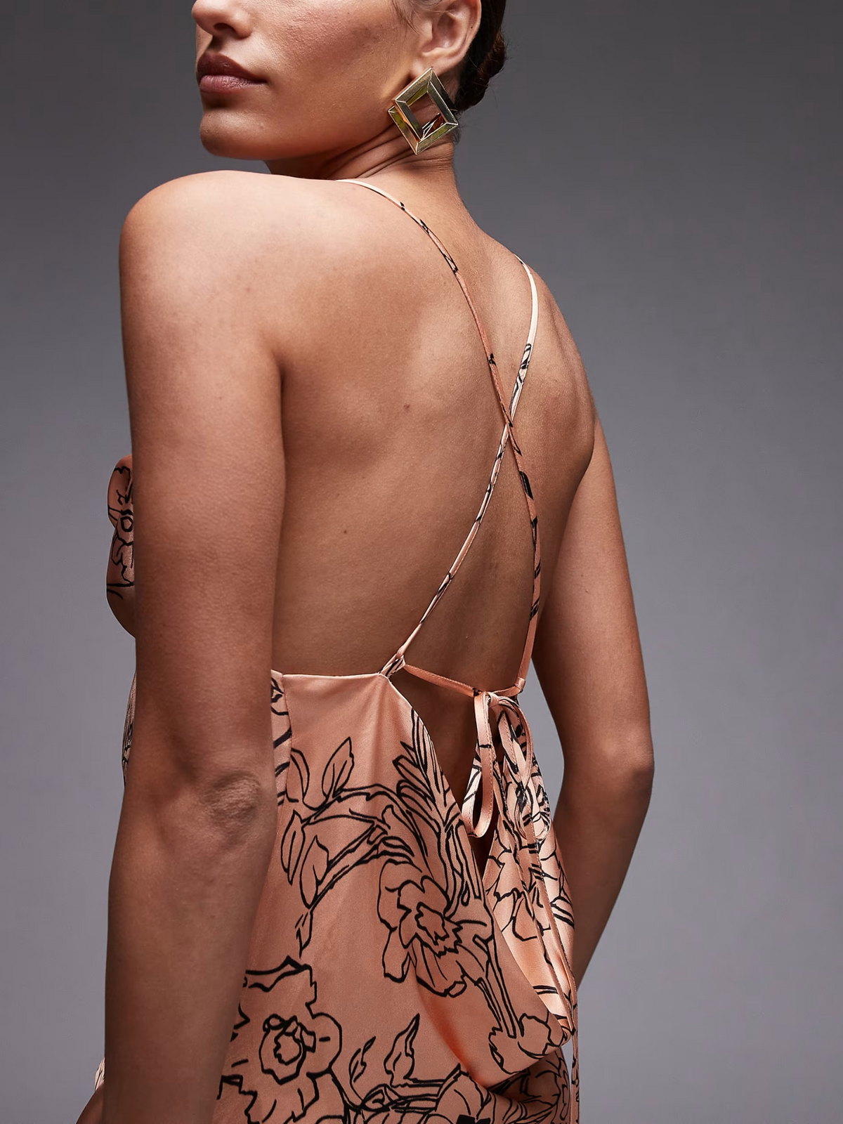 Topshop Cowl Maxi Slip Dress | Pink