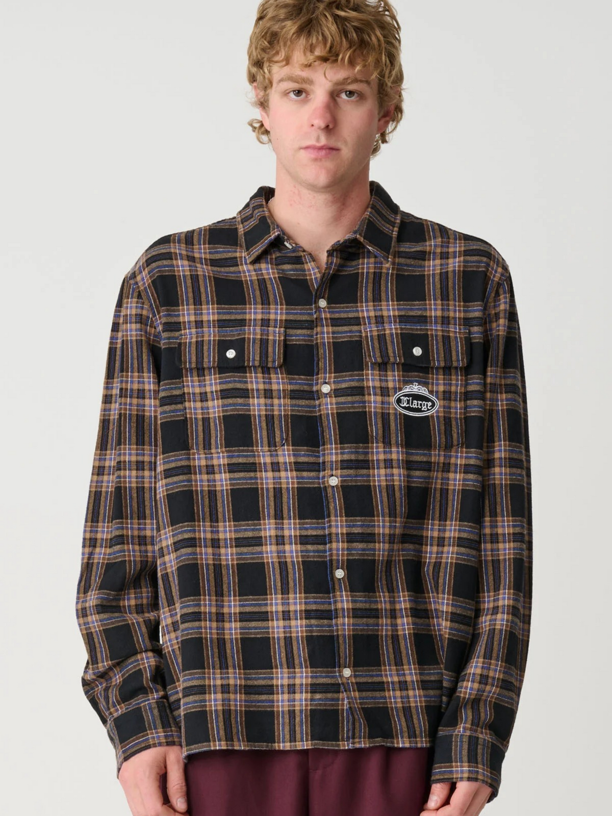 Xlarge Patch Stripe Long Sleeve Shirt | Snowmarle