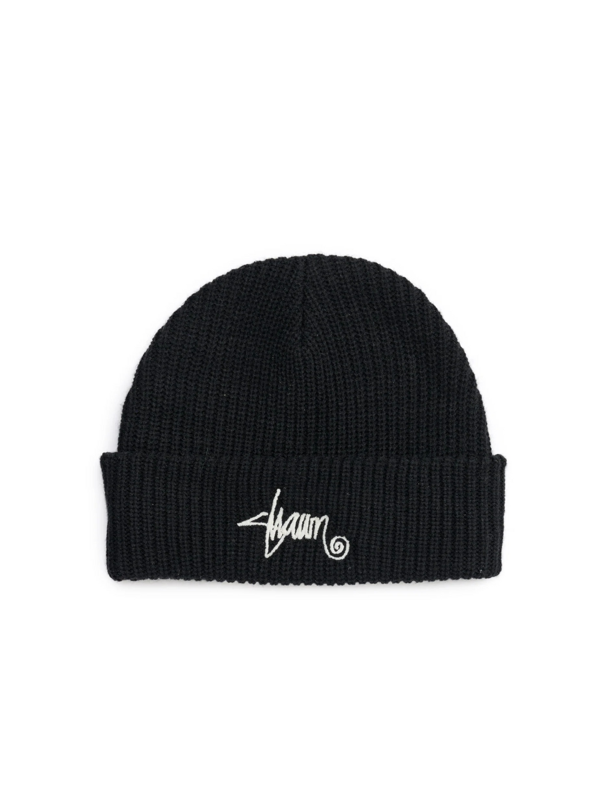 S-Double Shawn Script Mid Beanie | Black