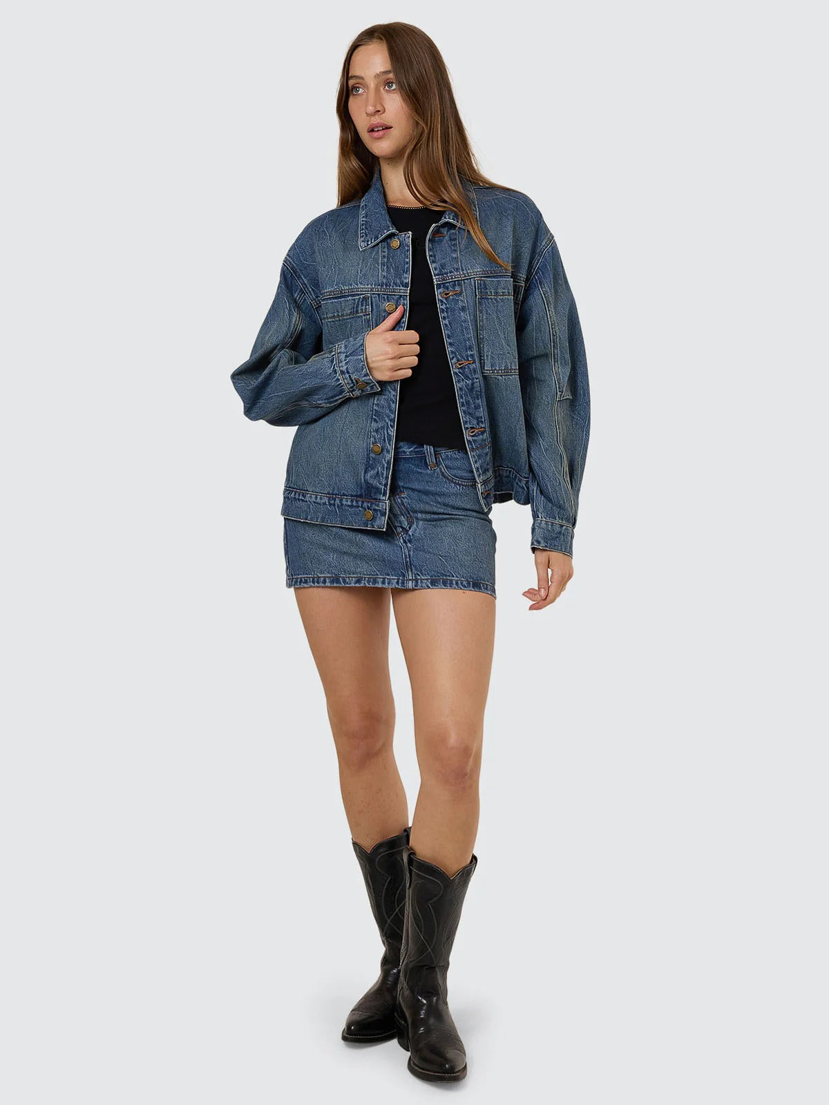 Thrills Bailey Jacket | Vanish Mid Blue