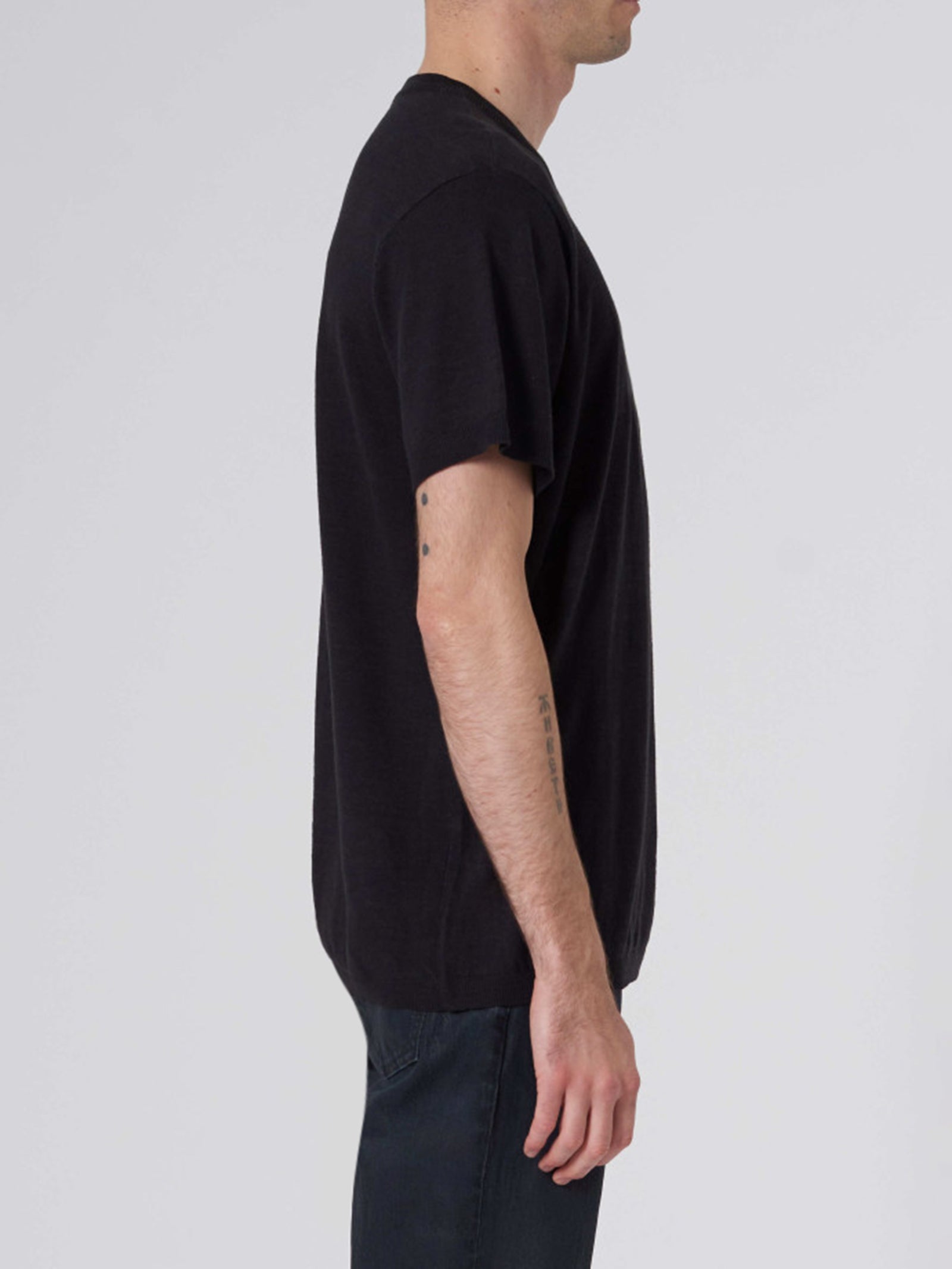 Knit T-Shirt in Black